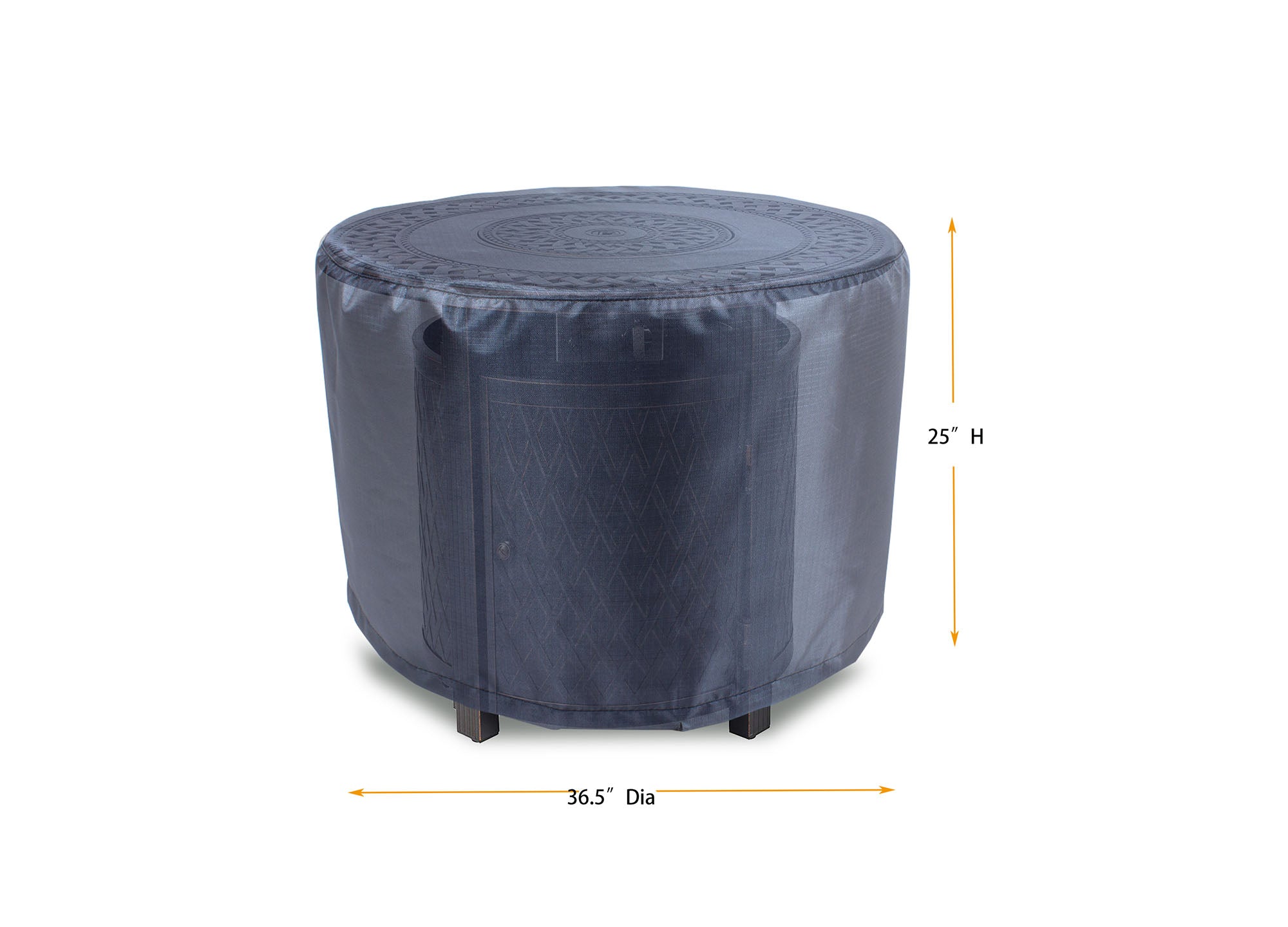Round Fire Table Cover - DIA36.5''x25''H - Mercury by Shield Outdoor Covers - product image 2 for Resin Society