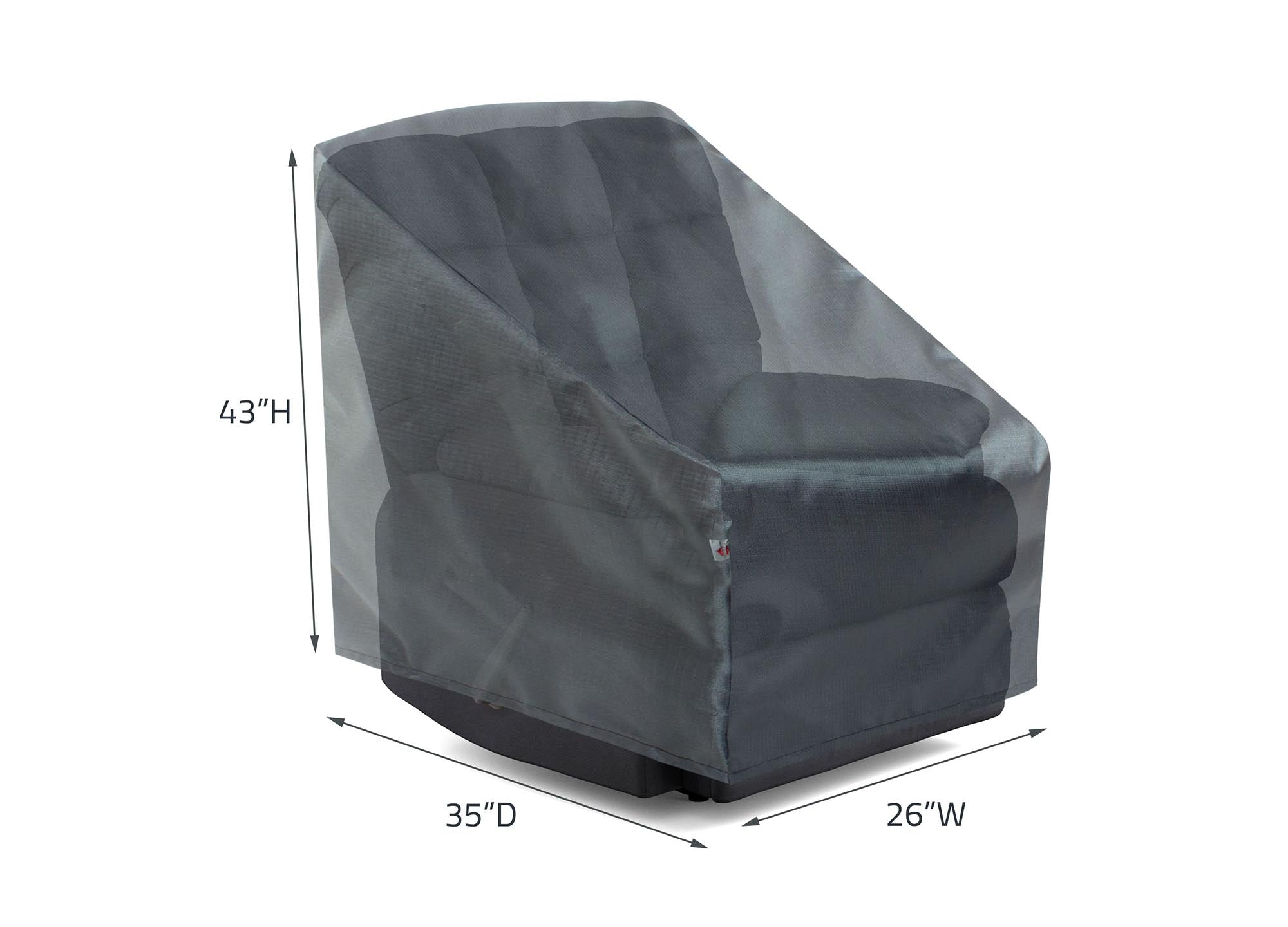 Recliner Chair Cover - 26"Wx35"Dx43"H - Mercury by Shield Outdoor Covers - product image 2 for Resin Society