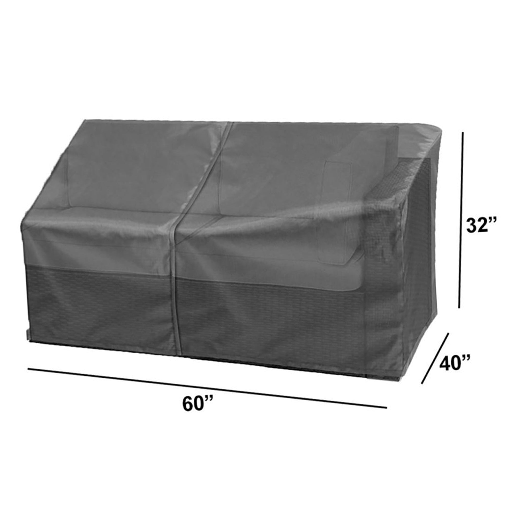 Modular Cover Loveseat Right End - 60"Wx40"Dx18"H - Mercury by Shield Outdoor Covers - product image 2 for Resin Society