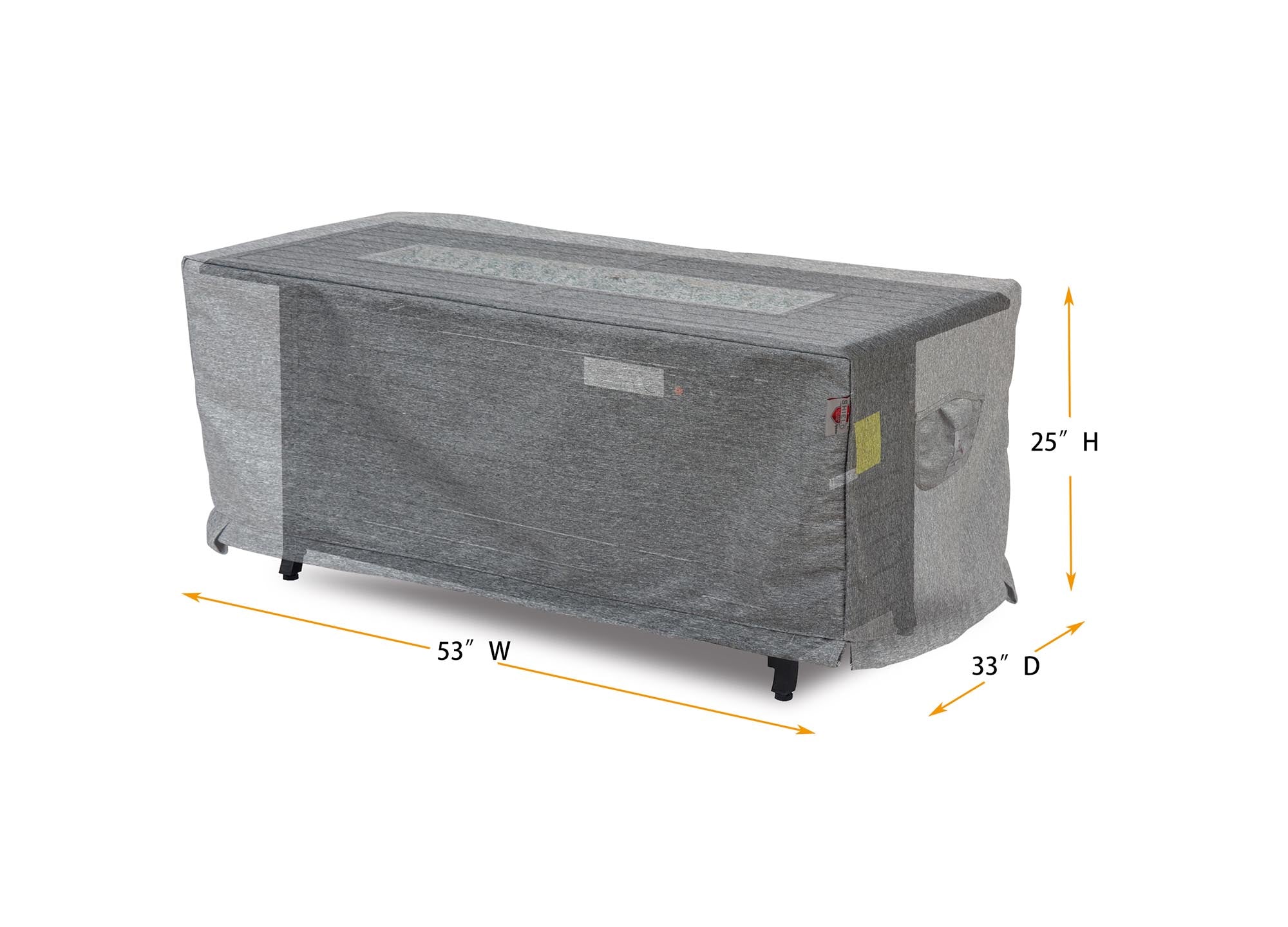 Premium Heavy-Duty Rectangular Fire Table Cover by Shield Outdoor Covers - product image 2 for Resin Society