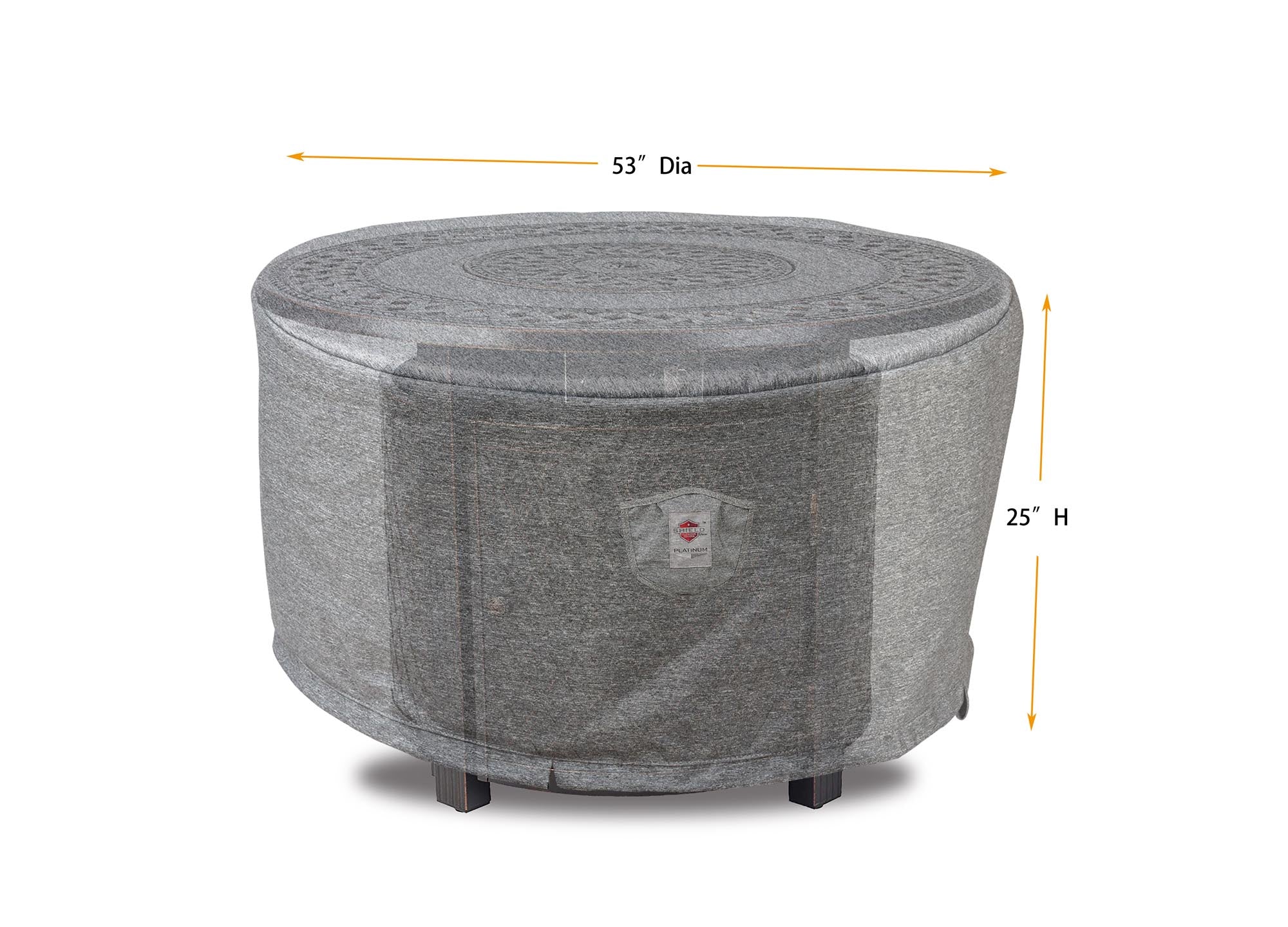 Premium Heavy-Duty Round Fire Table Cover by Shield Outdoor Covers - product image 2 for Resin Society