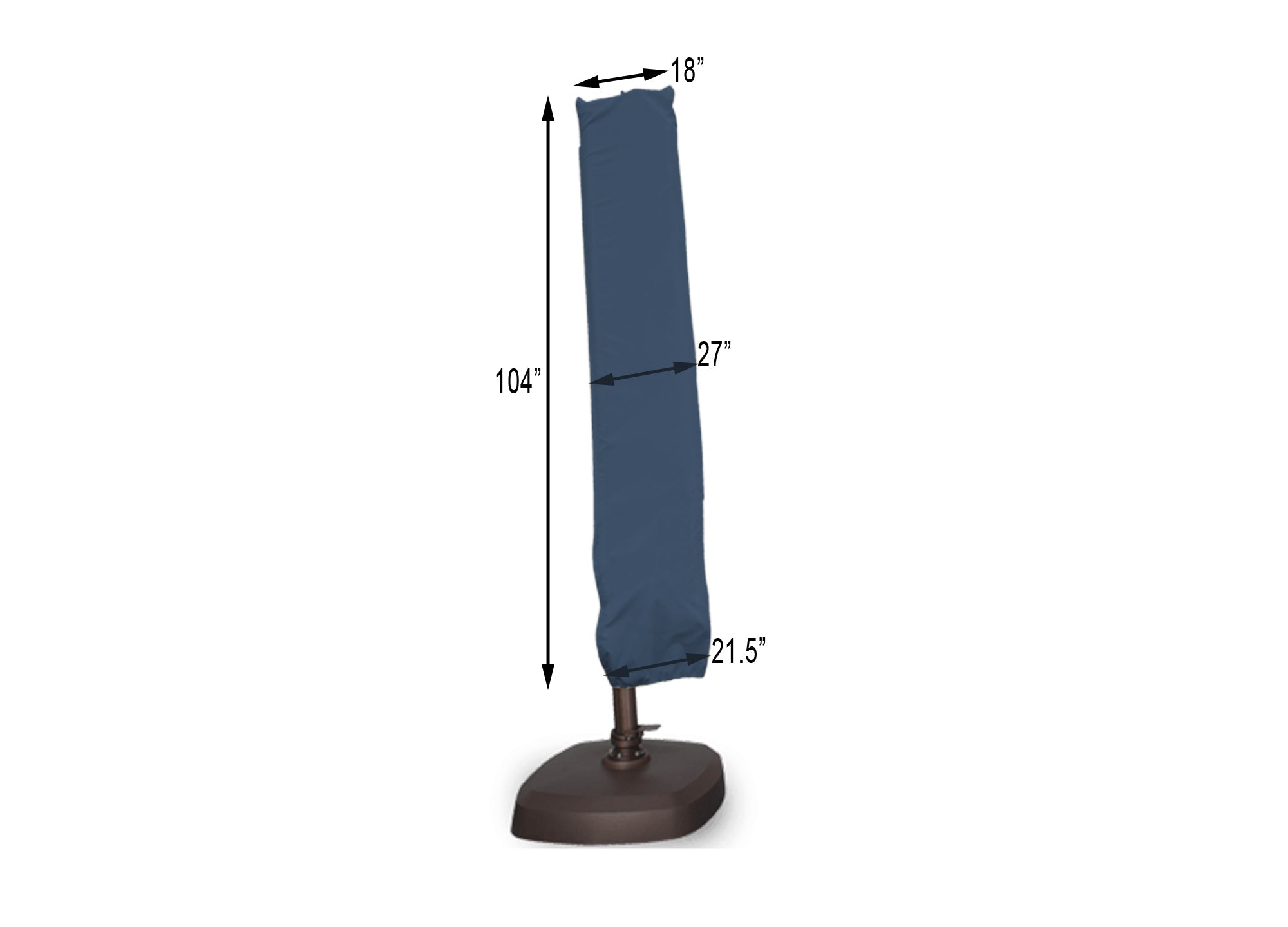 Umbrella Cover AKZ - 17.72''/26.77''/21.65''Wx104''H - Mercury by Shield Outdoor Covers - product image 2 for Resin Society