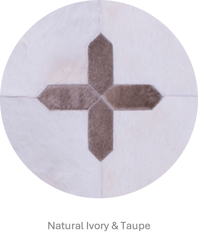 Crosses – Geometric Luxury Leather Rug by Homelosophy