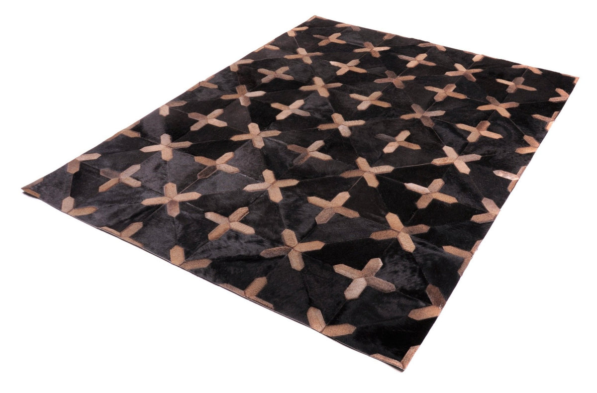 Crosses – Geometric Luxury Leather Rug by Homelosophy