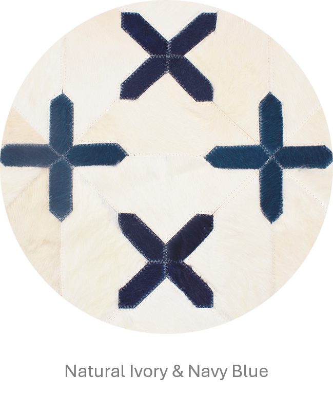 Crosses – Geometric Luxury Leather Rug by Homelosophy