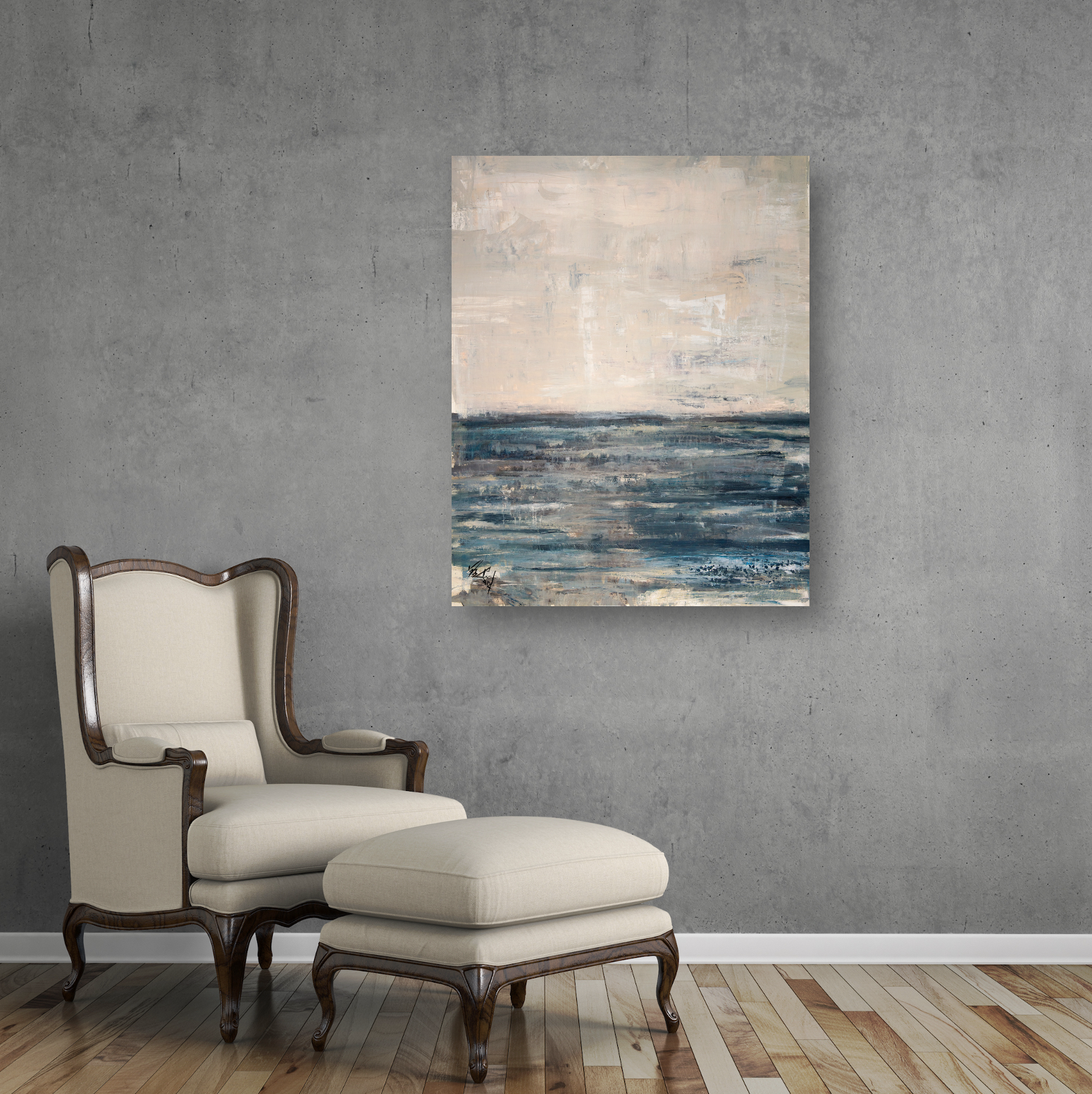 Calm Sea Artist Enhanced Canvas Print by John Beard Collection - product image 2 for Resin Society