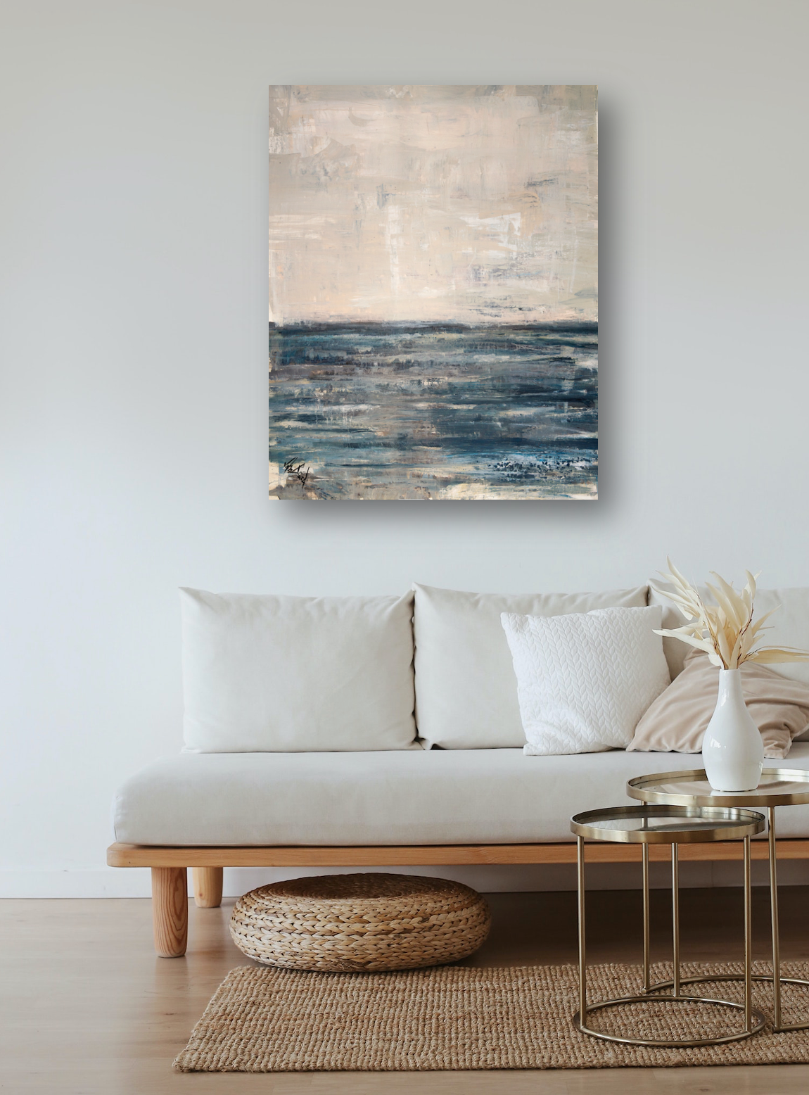 Calm Sea Artist Enhanced Canvas Print by John Beard Collection - product image 4 for Resin Society