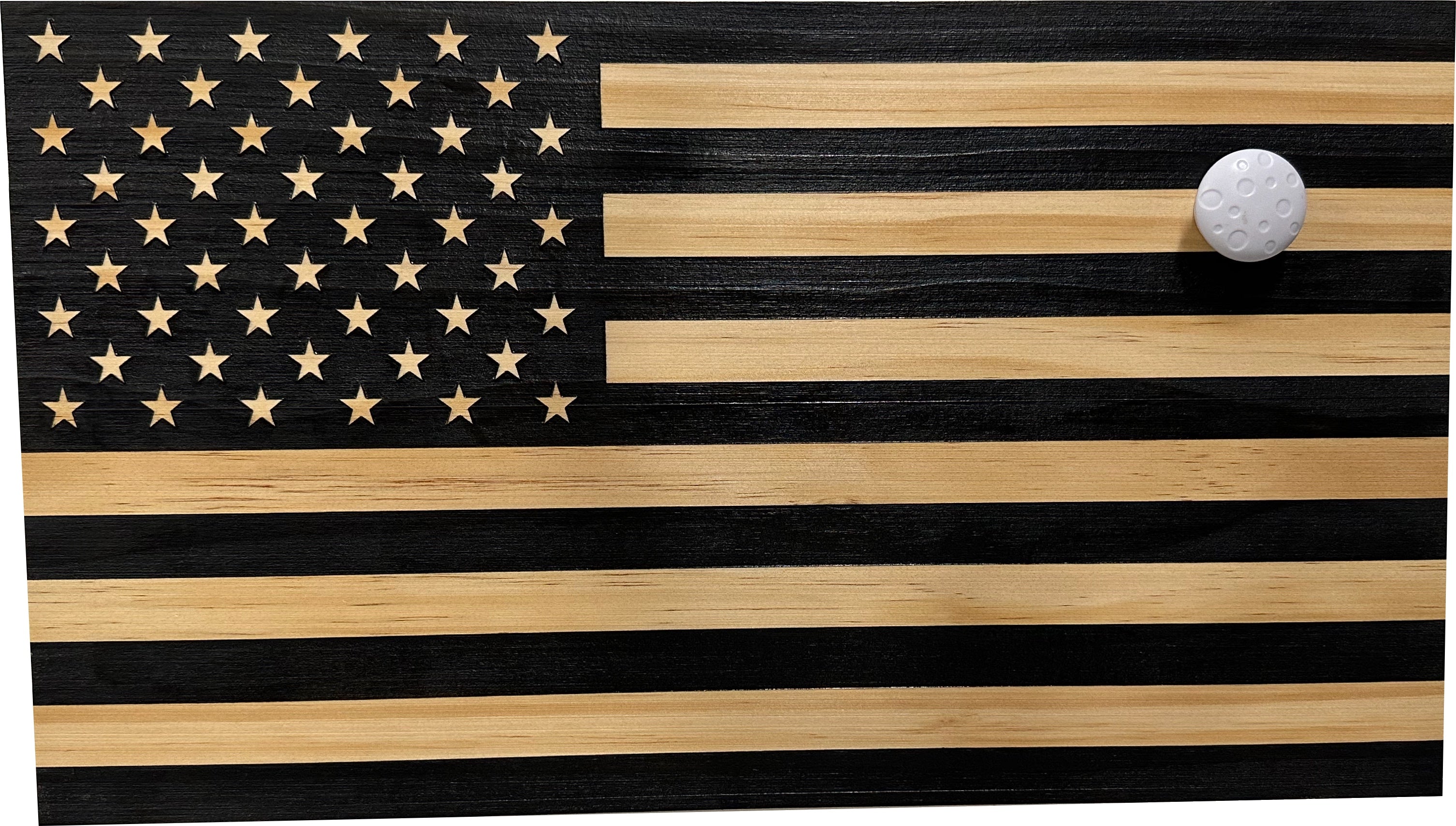 American Flag Decorative & Secure Wall-Mounted Gun Cabinet (Carbon Gray) by Bellewood Designs - product image 4 for Resin Society