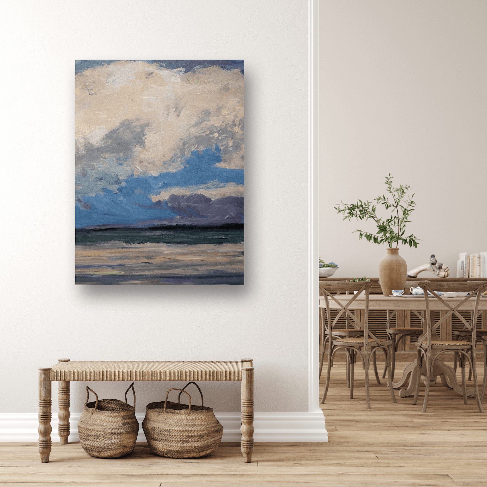 Celadon III Artist Enhanced Canvas Print by John Beard Collection - product image 3 for Resin Society