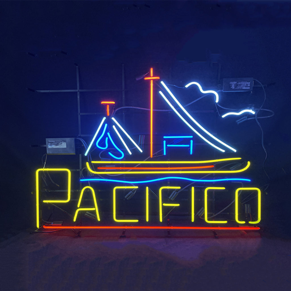 Cerveza Pacifico with Sailboat Neon Light Sign by Neon Signs Land - product image 2 for Resin Society