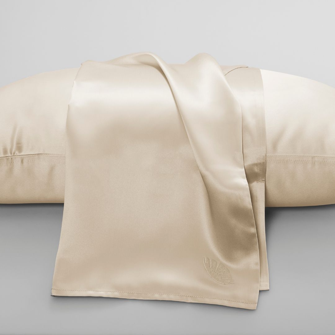 La Seta Mulberry Silk Pillowcase with Embroidery by Perle Silk - product image 3 for Resin Society