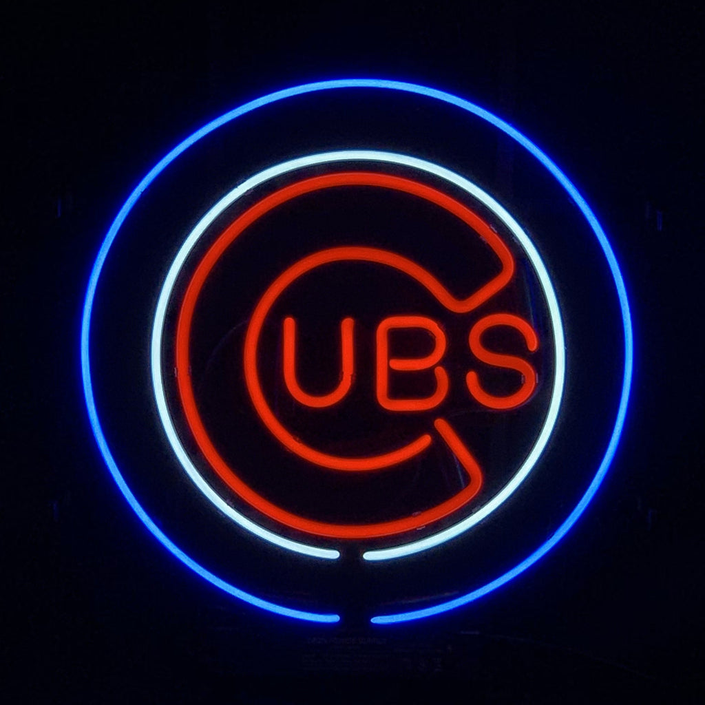 Chicago Cubs UBS Baseball Logo Neon Sign