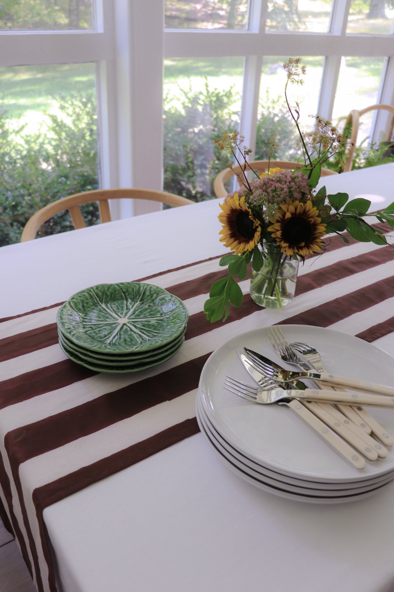 Chocolate Stripe Table Runner by Sarah Spiegel - main product image for Resin Society