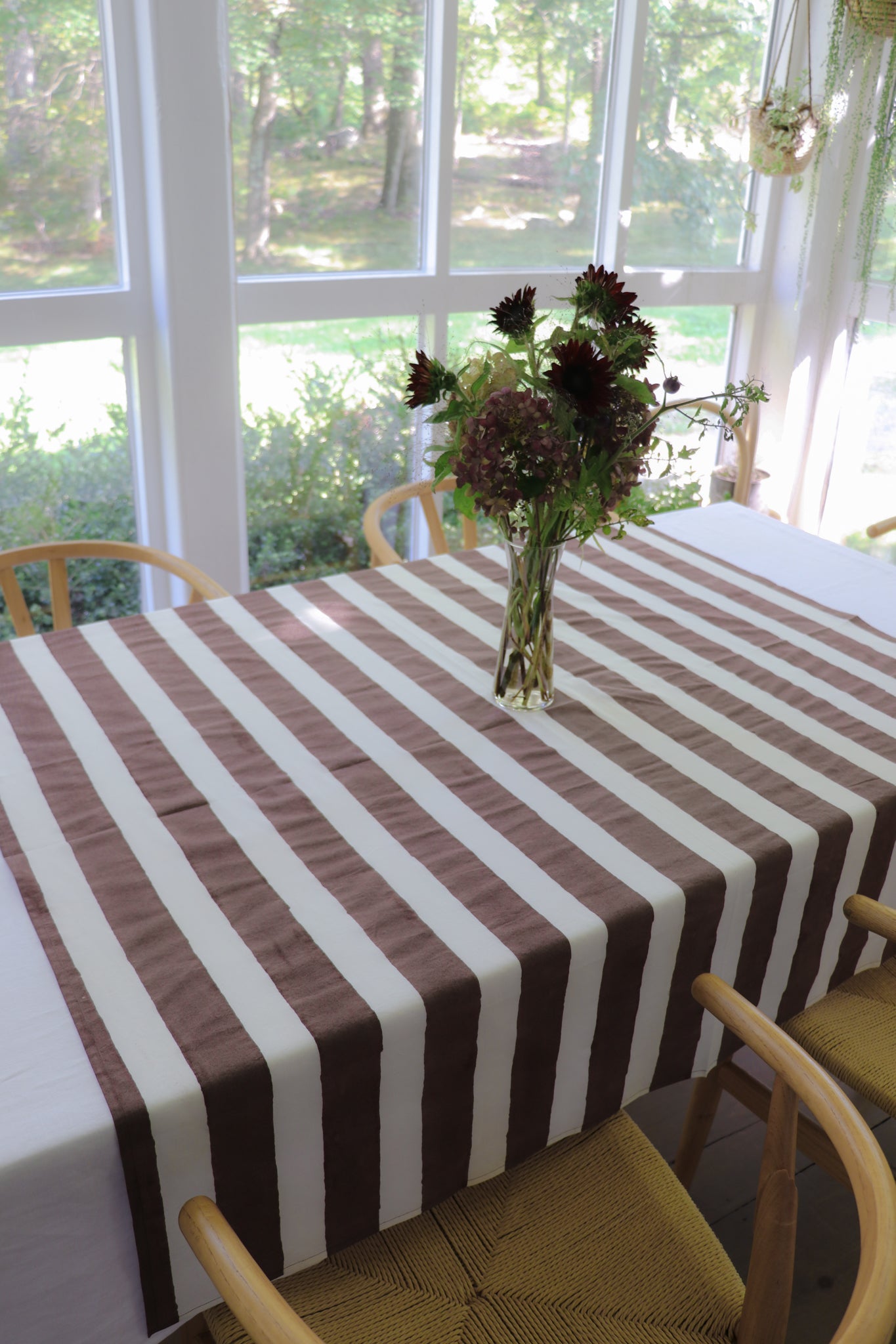 Chocolate Stripe Table Throw by Sarah Spiegel - product image 4 for Resin Society