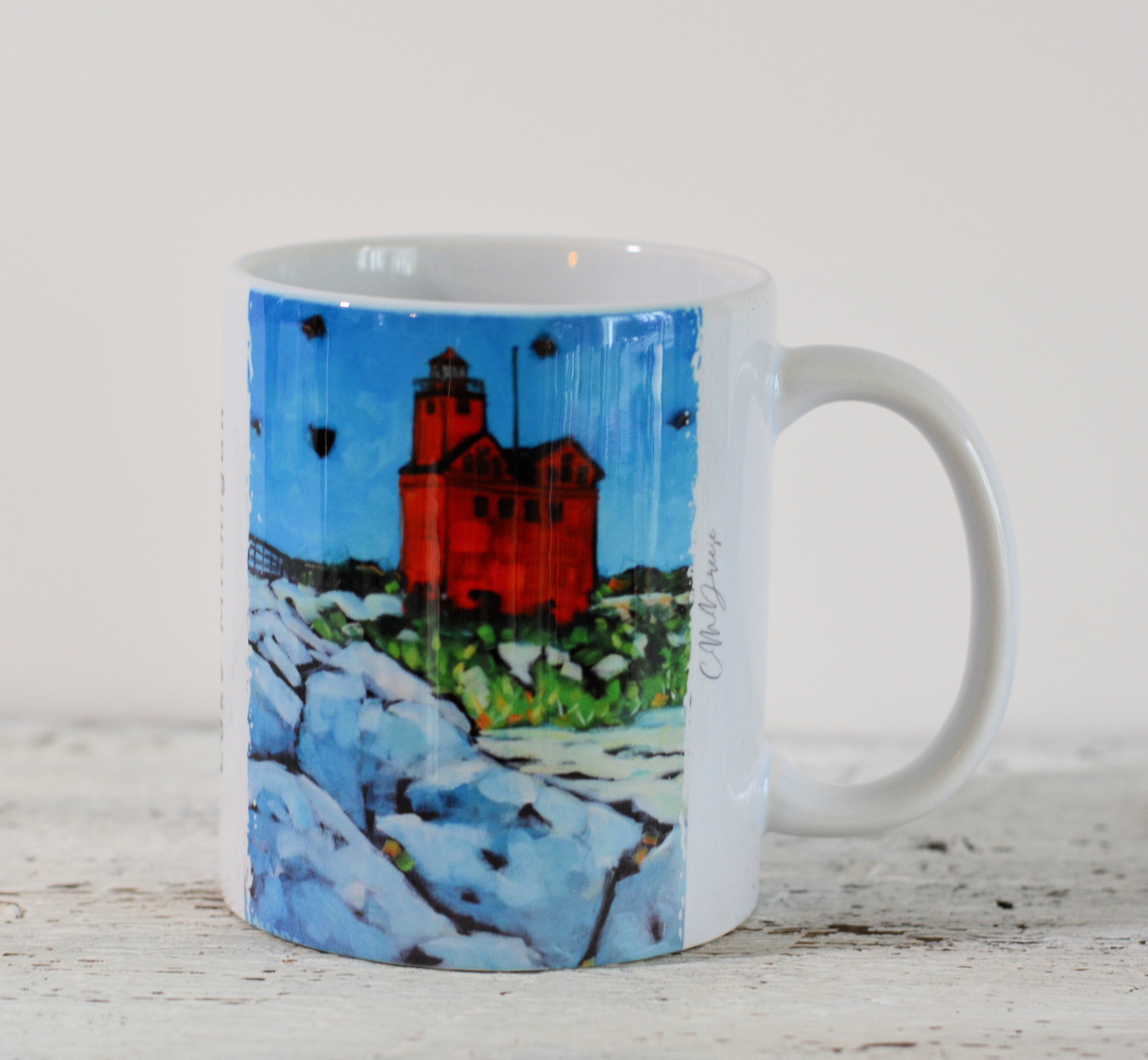 Drinkware-Holland Lighthouse by Dreese Fine Art - Resin Society