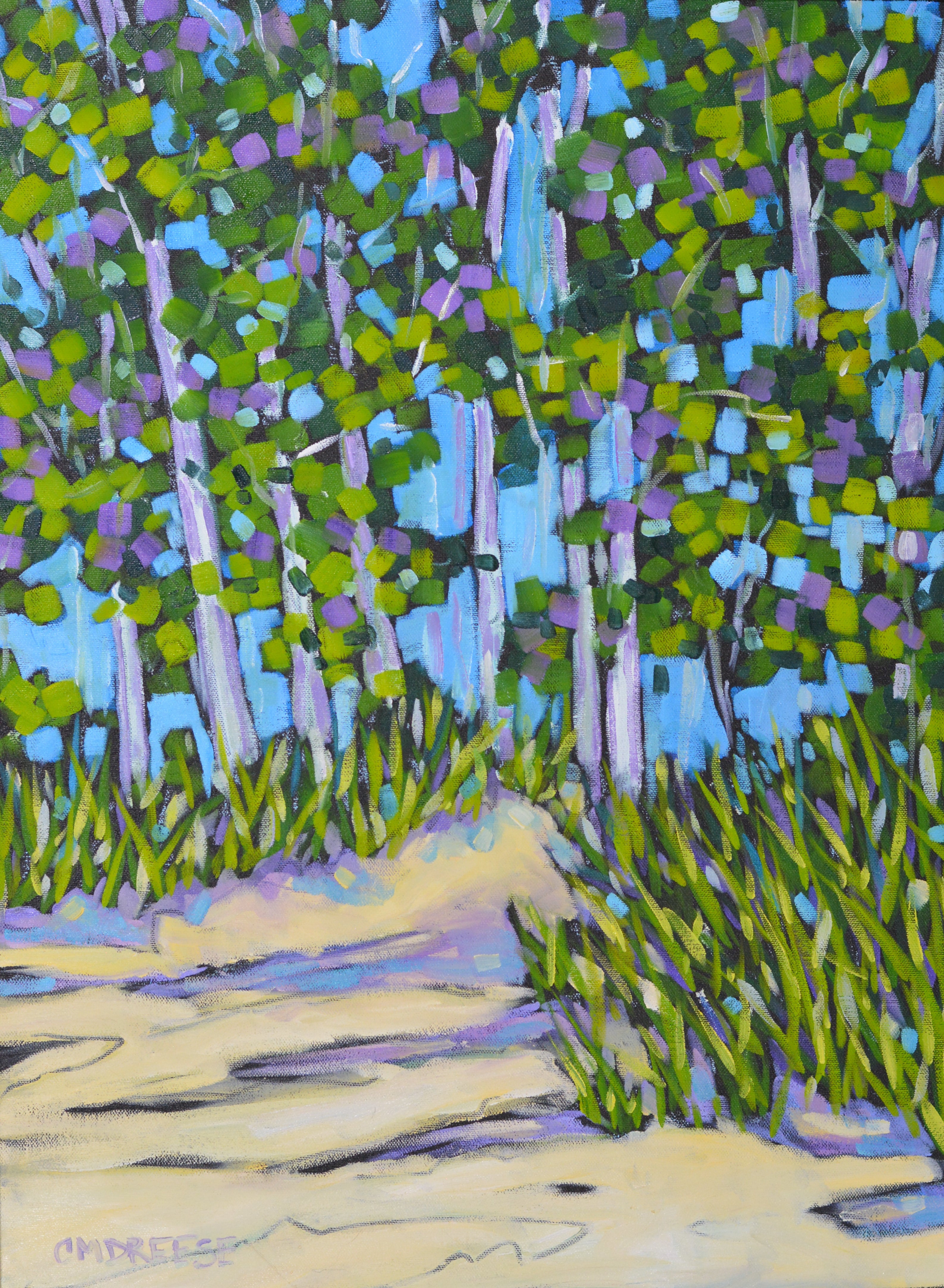 "Paths Along the Shoreline" Original Oil Painting on Canvas by Dreese Fine Art - main product image for Resin Society