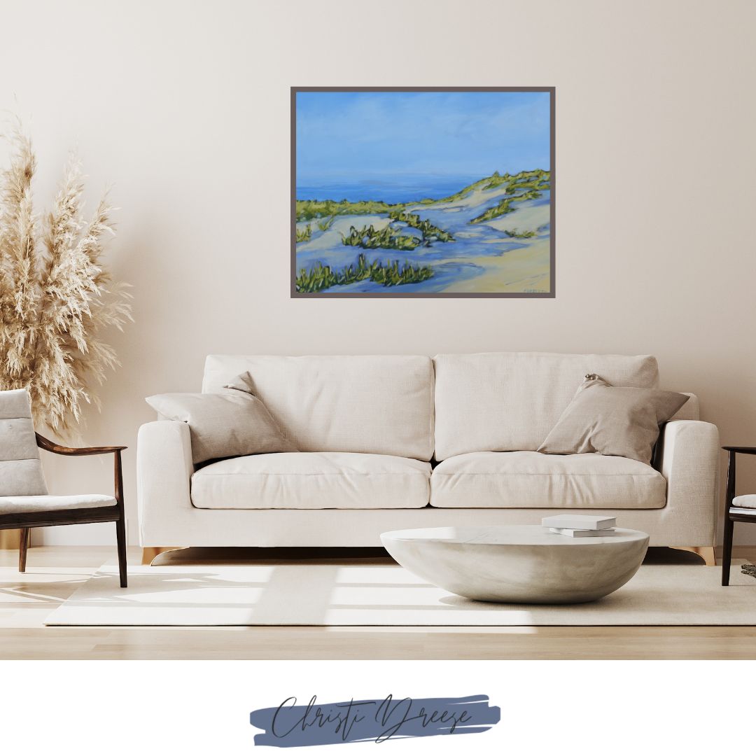 "Summer Along the Shoreline" Original Oil Painting