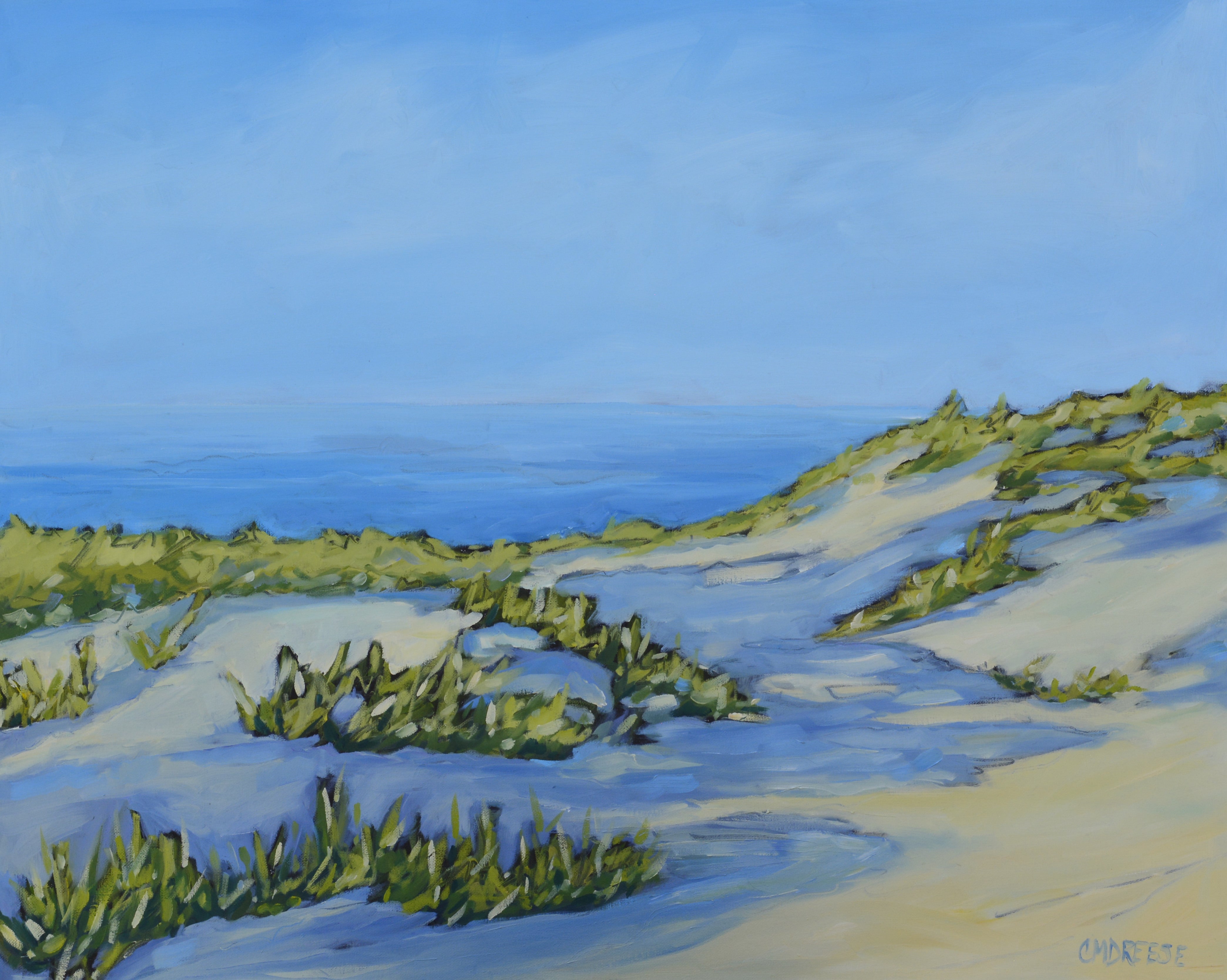 "Summer Along the Shoreline" Original Oil Painting by Dreese Fine Art - main product image for Resin Society
