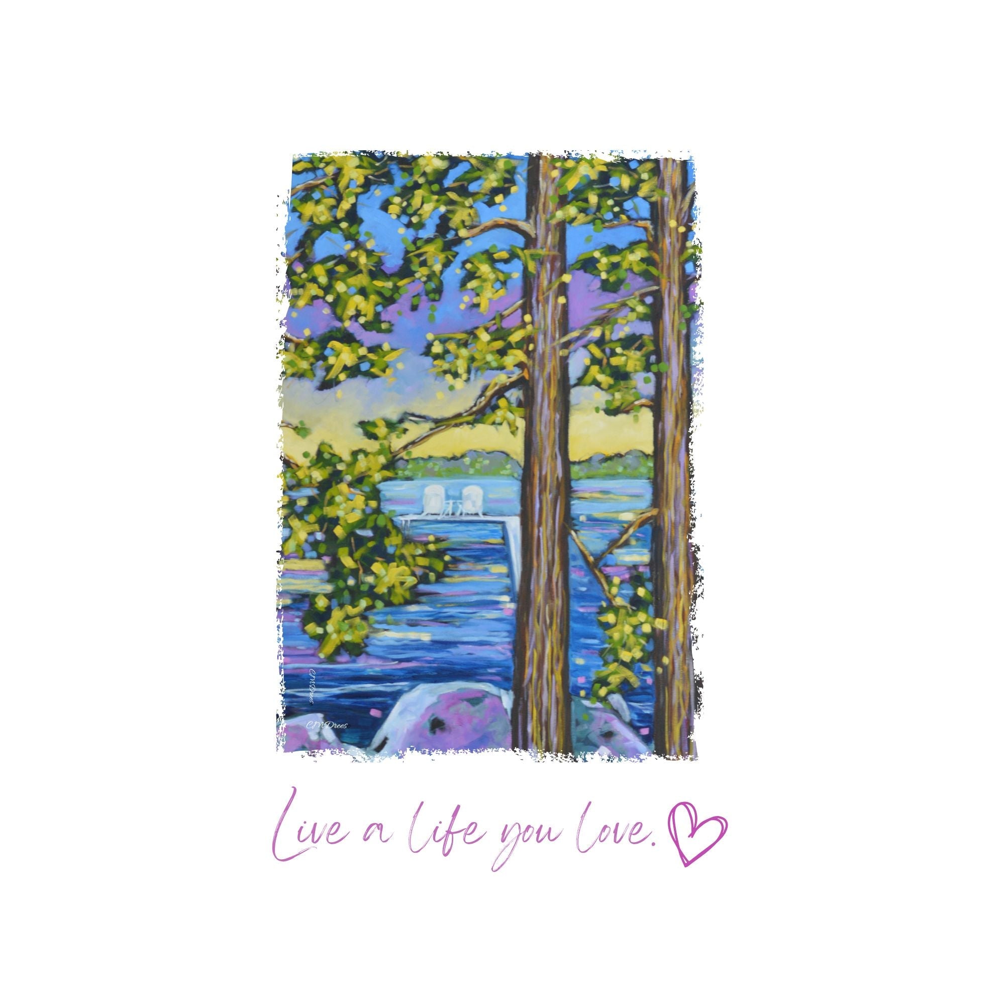 Dish Towel - "Live a Life You Love" detail image - Resin Society
