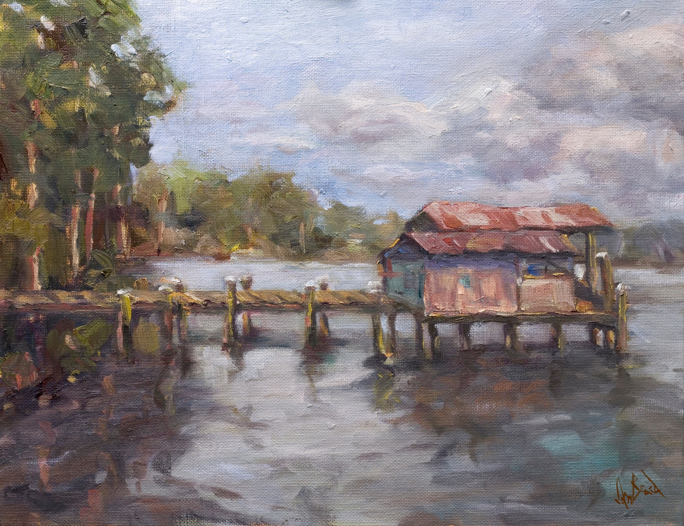 Clearing Sky Artist Enhanced Canvas Print by John Beard Collection - main product image for Resin Society