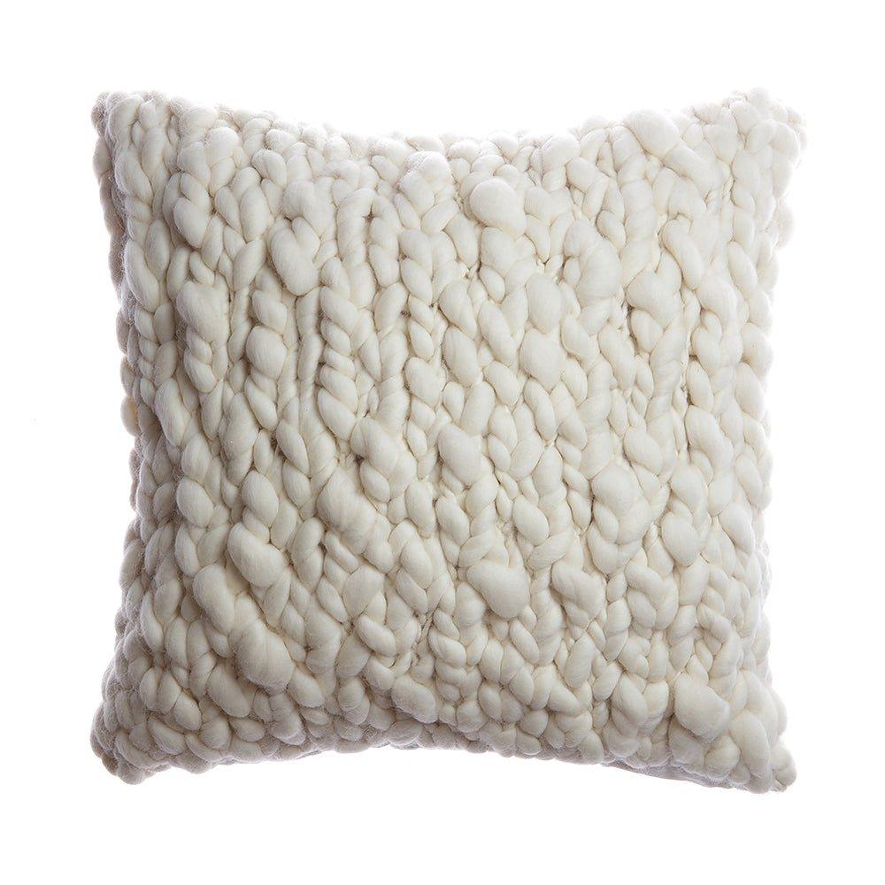 Clouds Chunky Knit Throw Pillow by Homelosophy