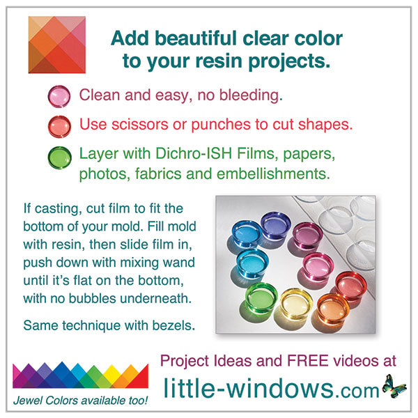 Resin Color Film - Pretty Pale Tints - the easy, clean way to color resin detail image - Resin Society