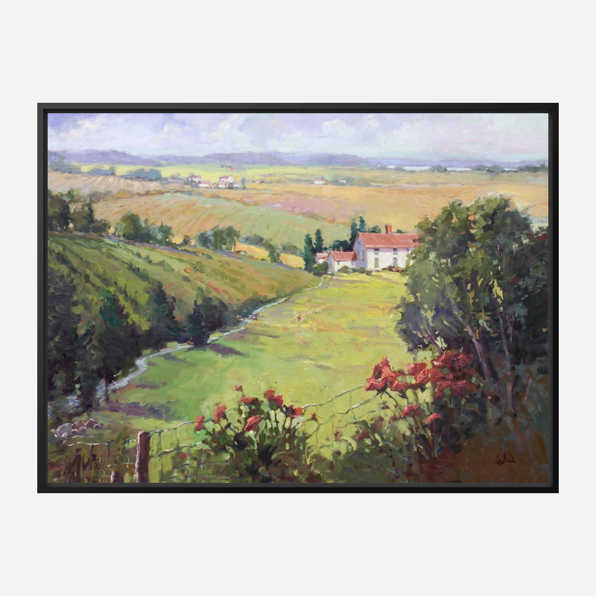 Countryside in France Artist Enhanced Canvas Print by John Beard Collection - product image 5 for Resin Society