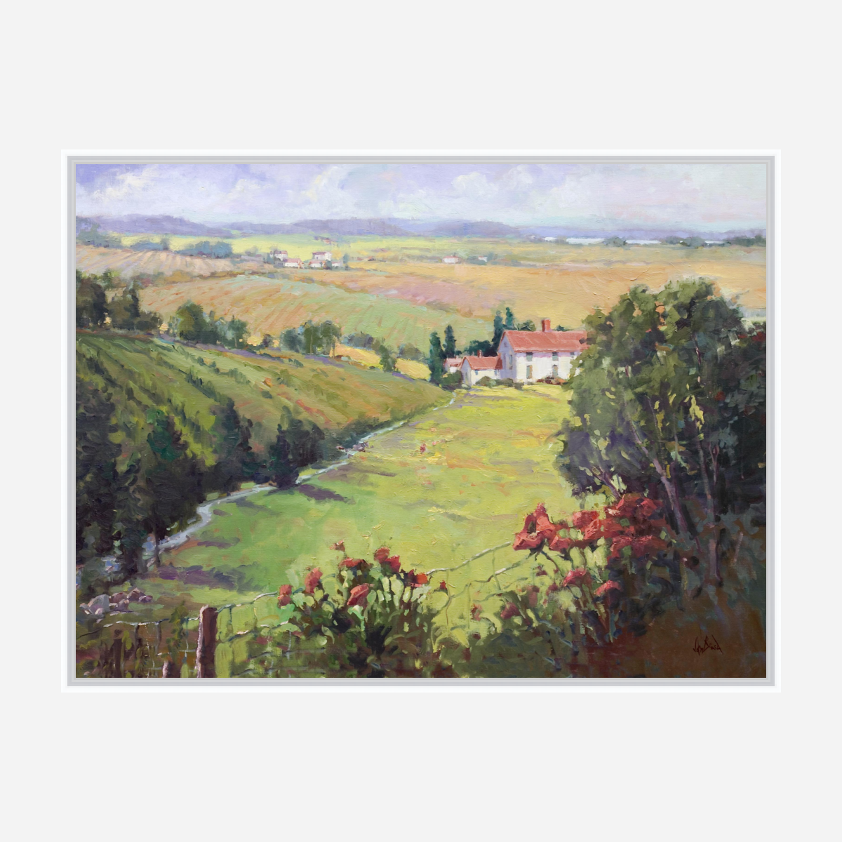 Countryside in France Artist Enhanced Canvas Print by John Beard Collection - product image 7 for Resin Society