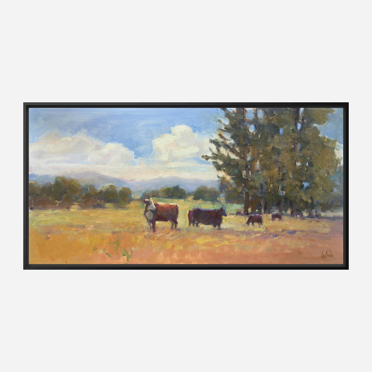 Cows Artist Enhanced Canvas Print