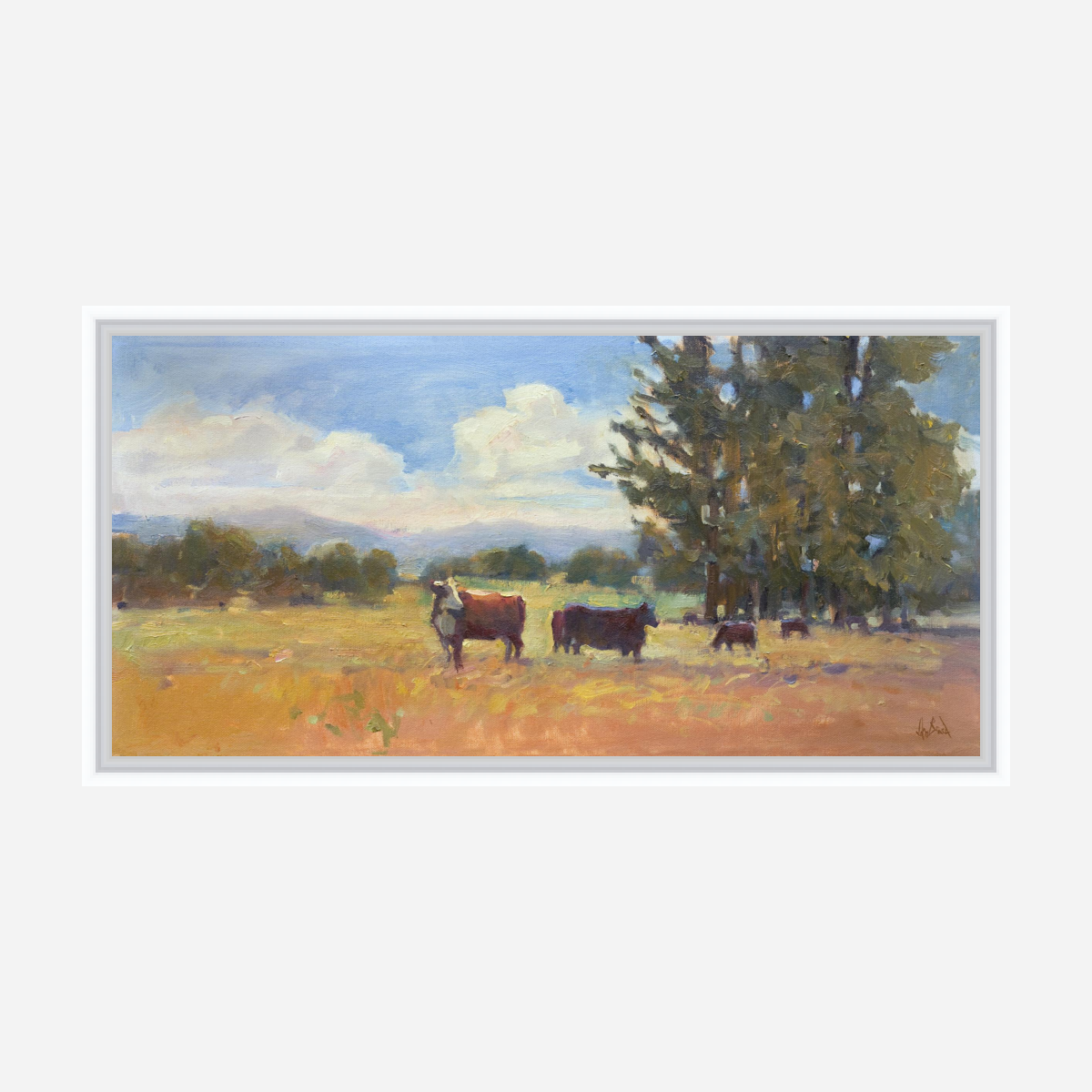 Cows Artist Enhanced Canvas Print