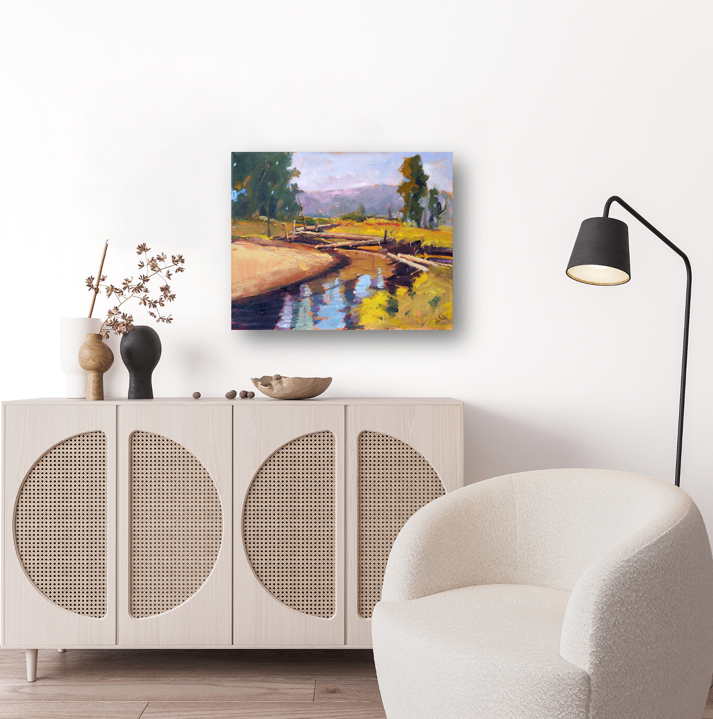 Creek Crossing Artist Enhanced Canvas Print by John Beard Collection - product image 3 for Resin Society