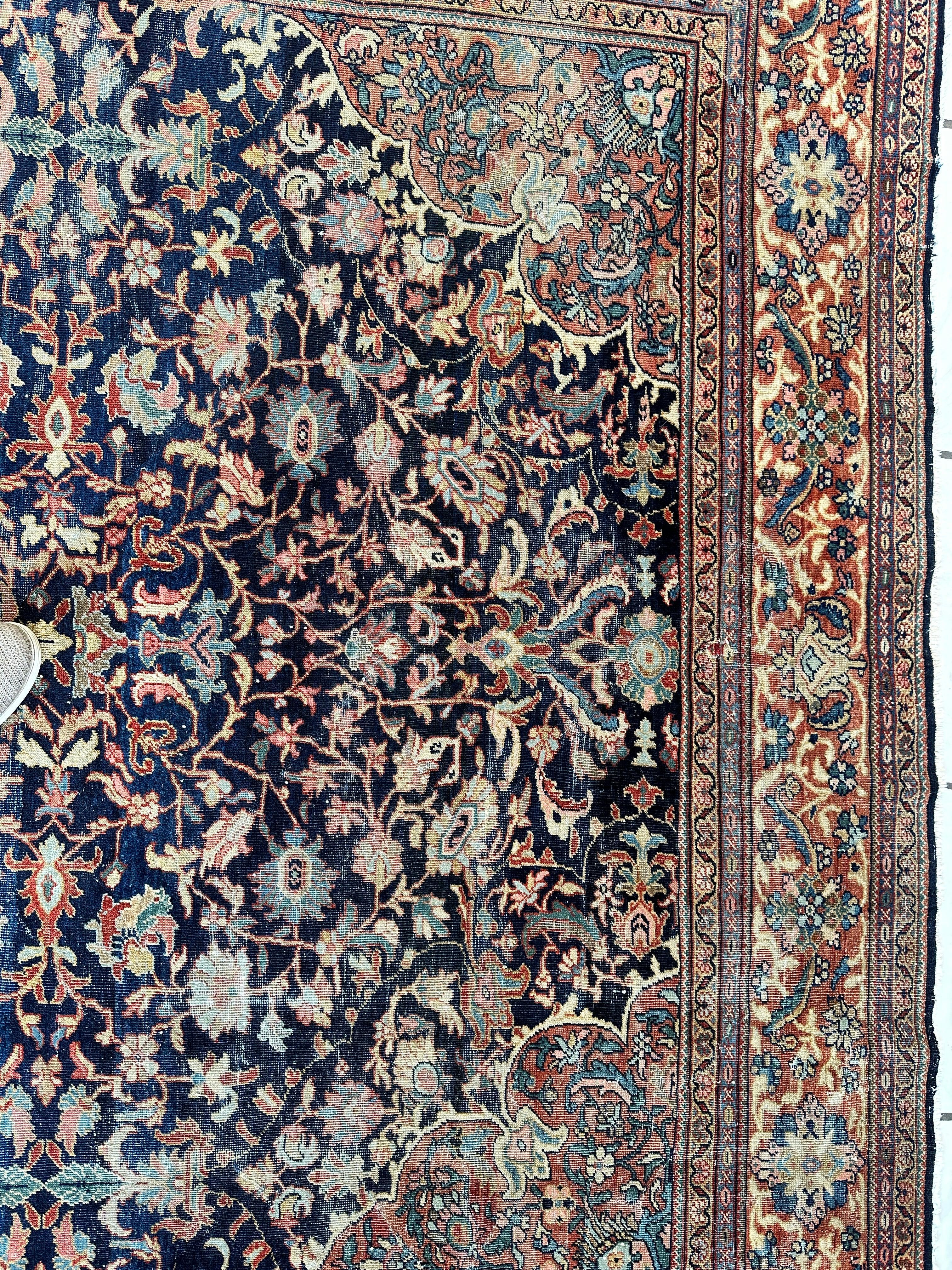 Antique Persian Mahal Rug 8’3”x12’ - Circa 1900 Treasure by Rugistan - product image 10 for Resin Society