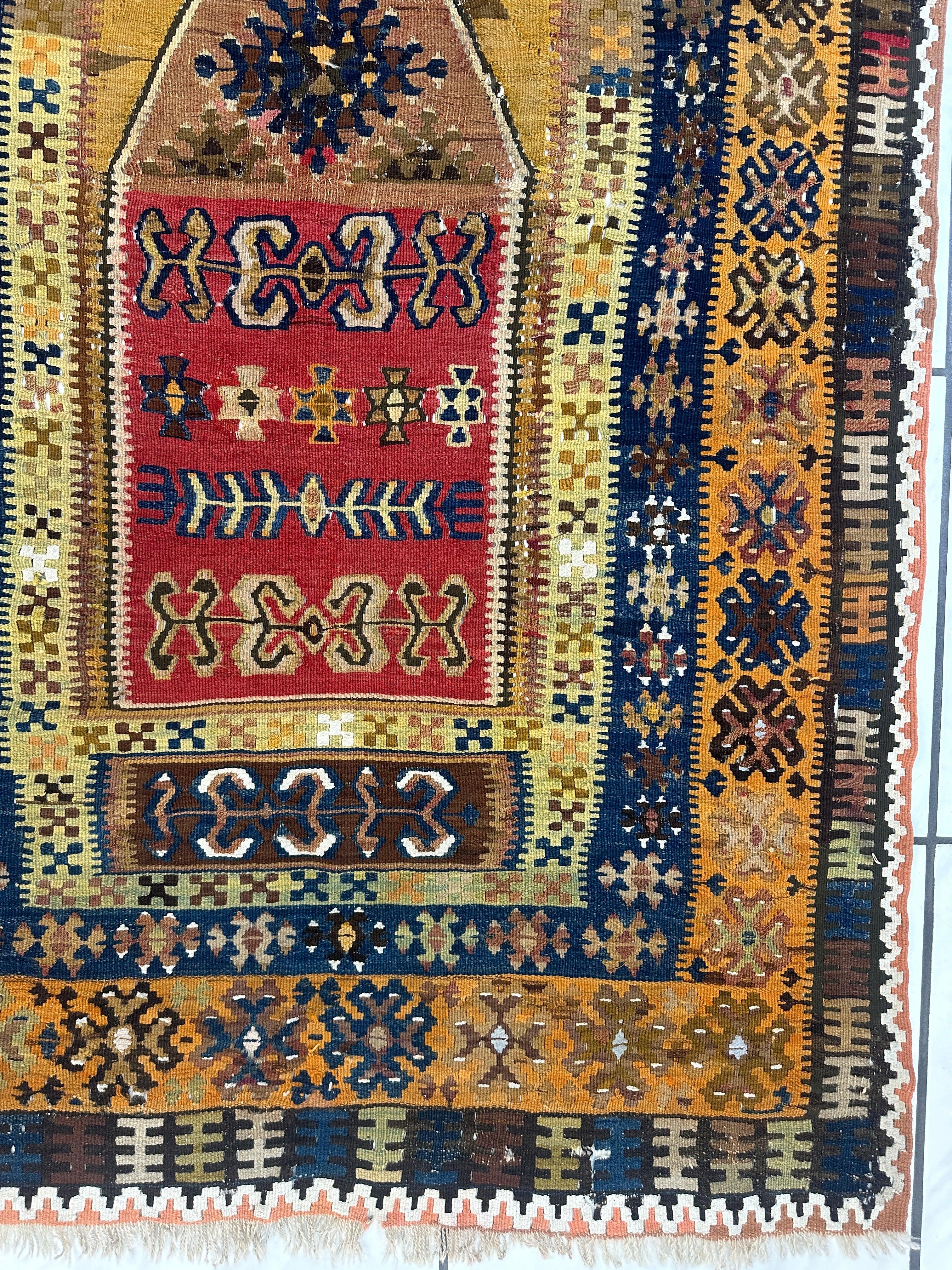 Antique Anatolian Wool Prayer Rug 4’ x 6’6” by Rugistan - product image 6 for Resin Society