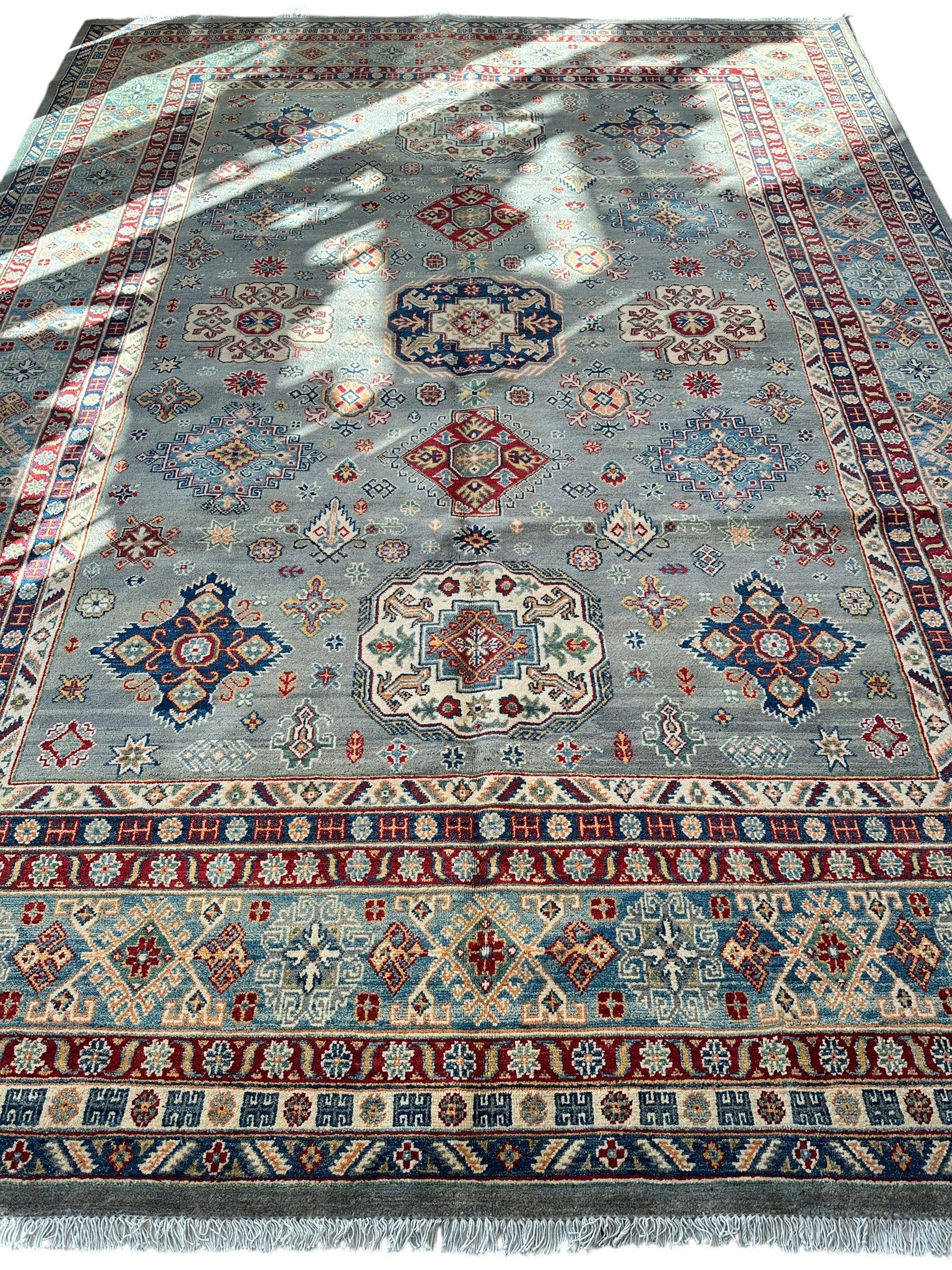 Hand-Knotted Afghani Kazak Wool Rug 8’11” x 11’10” by Rugistan - product image 3 for Resin Society