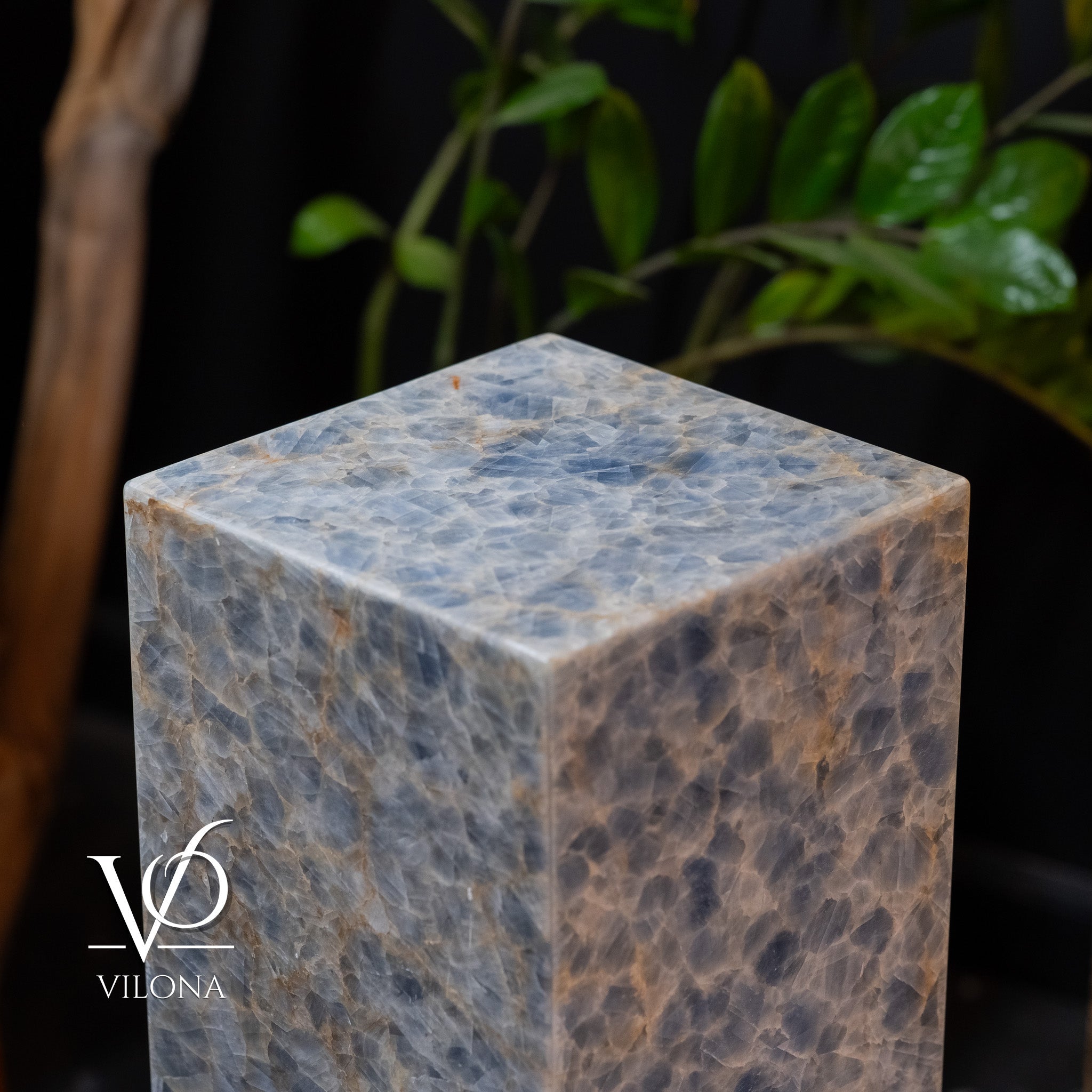 Arctic Onyx Floor Lamp - Small - 27.5"H x 8"W - Square - #4 by Vilona Onyx - product image 10 for Resin Society