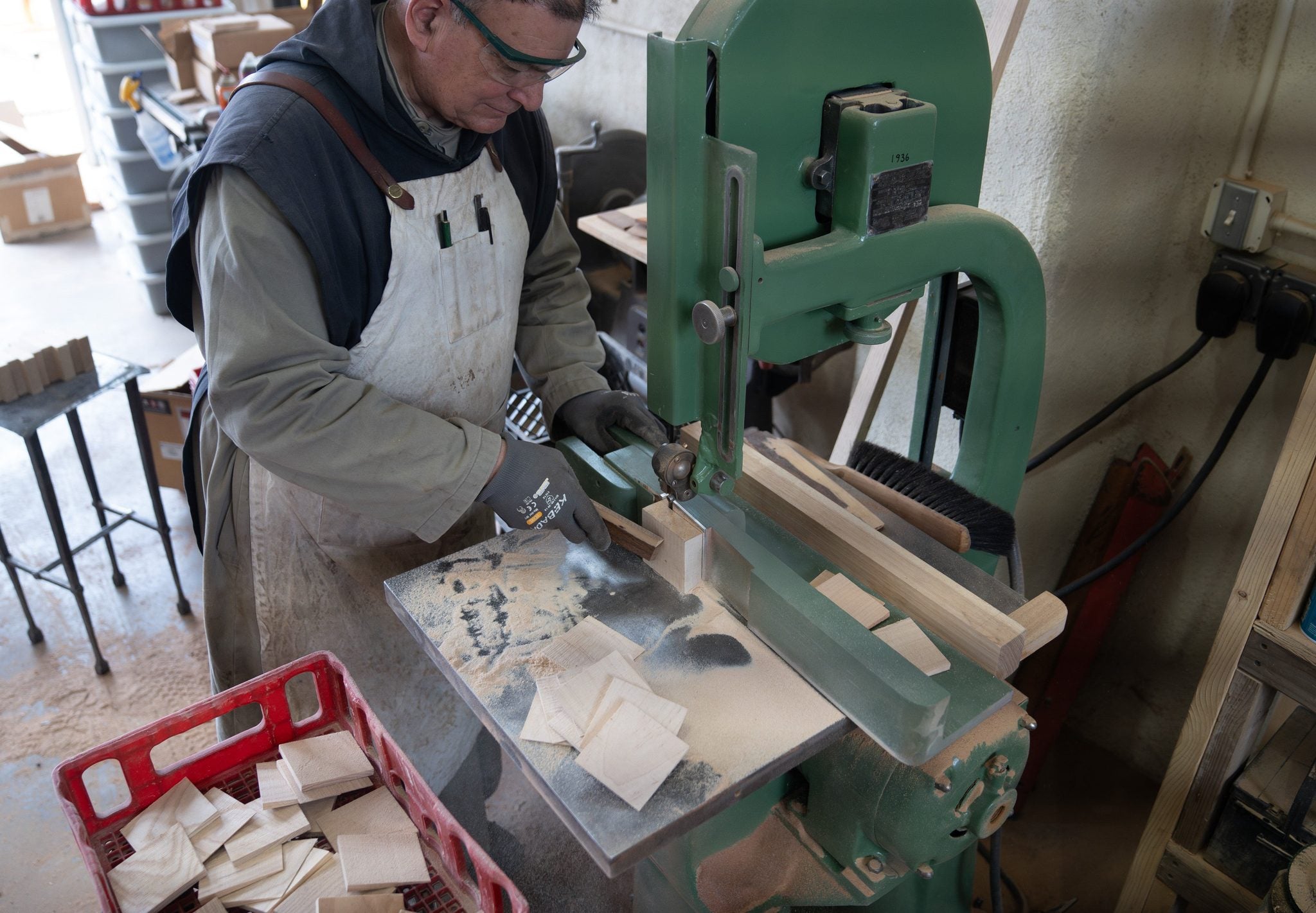 Monk crafted exotic wooden axe wedges in various wood species