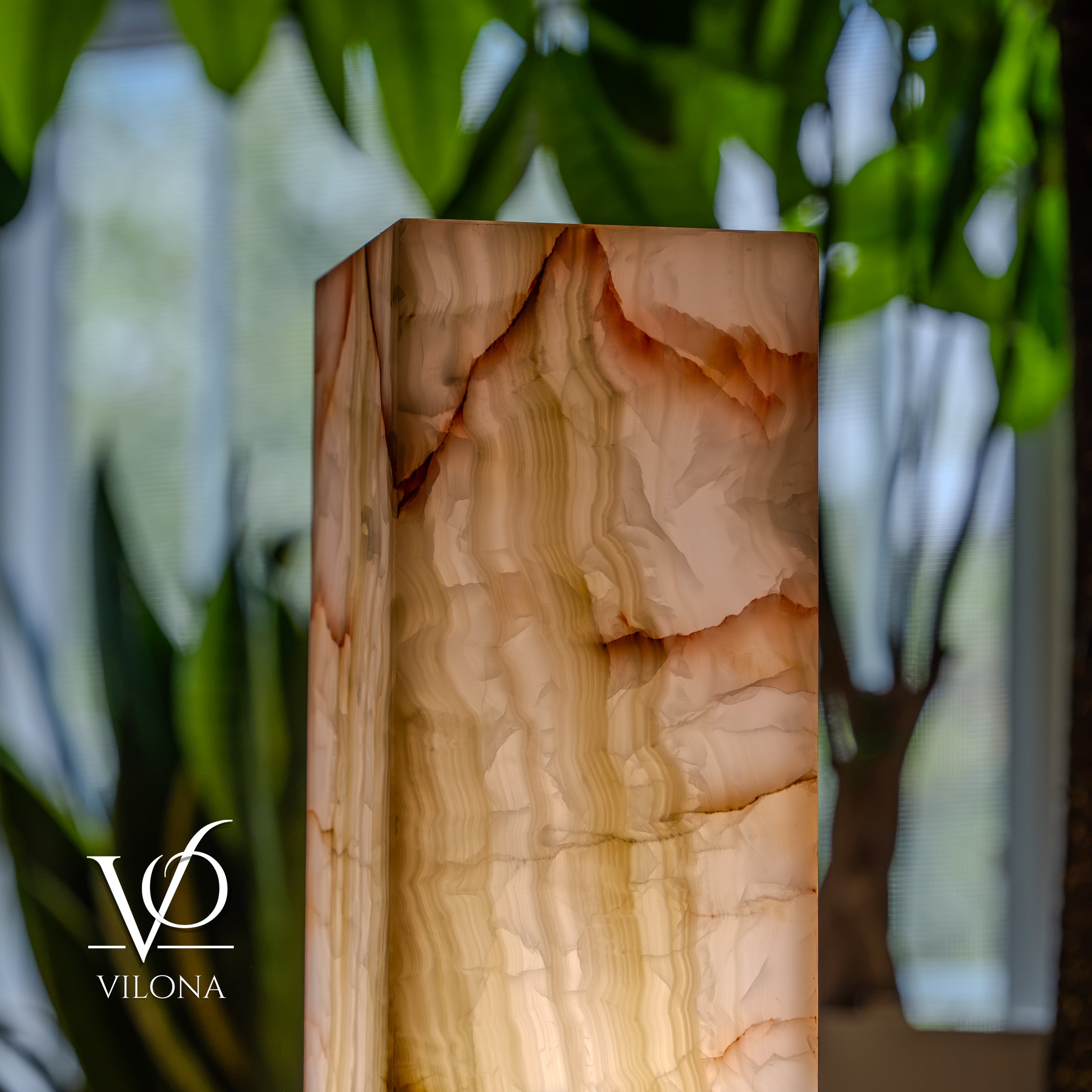 Bamboo Onyx Table Lamp – Light Edition #1 – 19.75" Tall × 6" Wide by Vilona Onyx - product image 9 for Resin Society