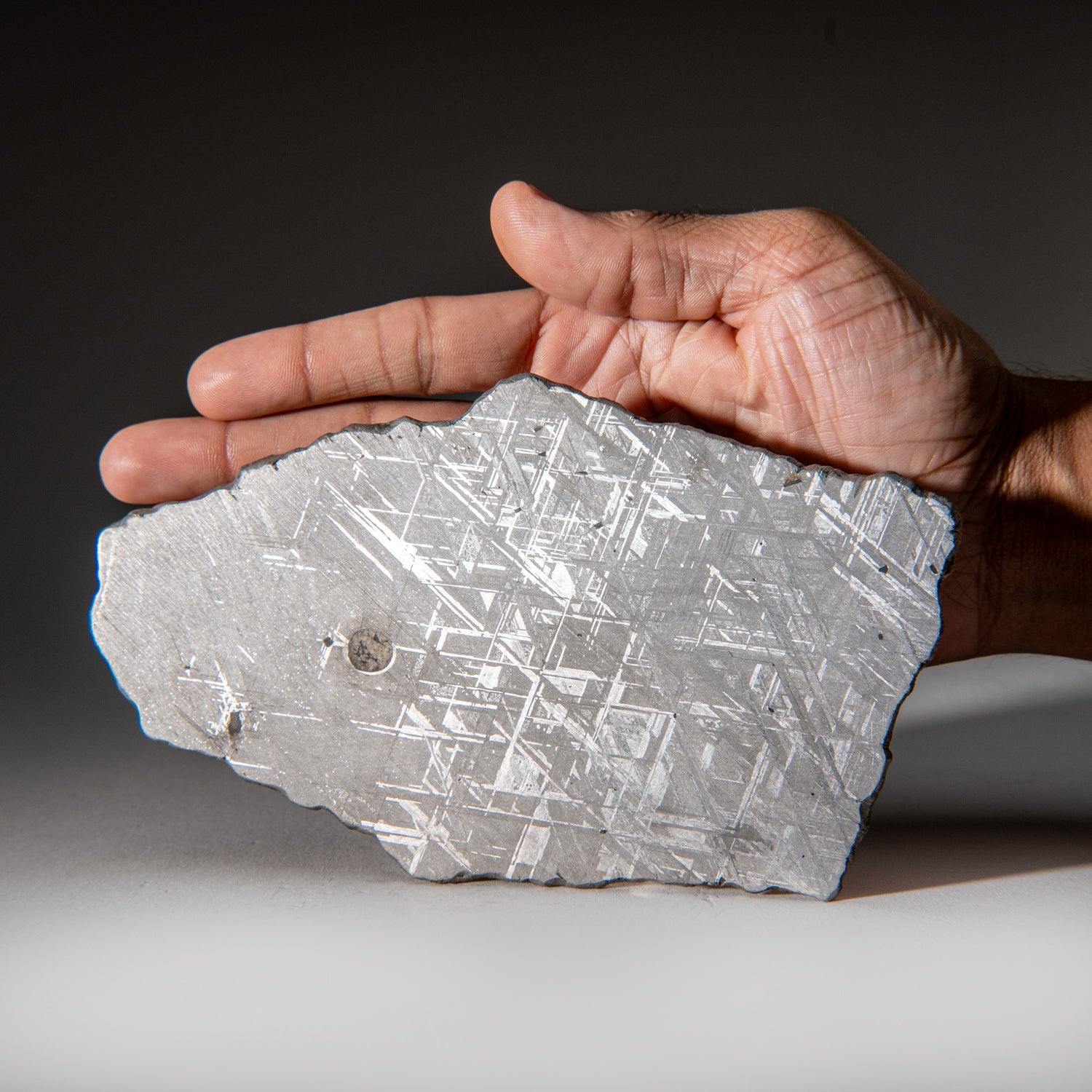 Genuine Muonionalusta Meteorite Slice (385 grams) by Astro Gallery of Gems - product image 4 for Resin Society