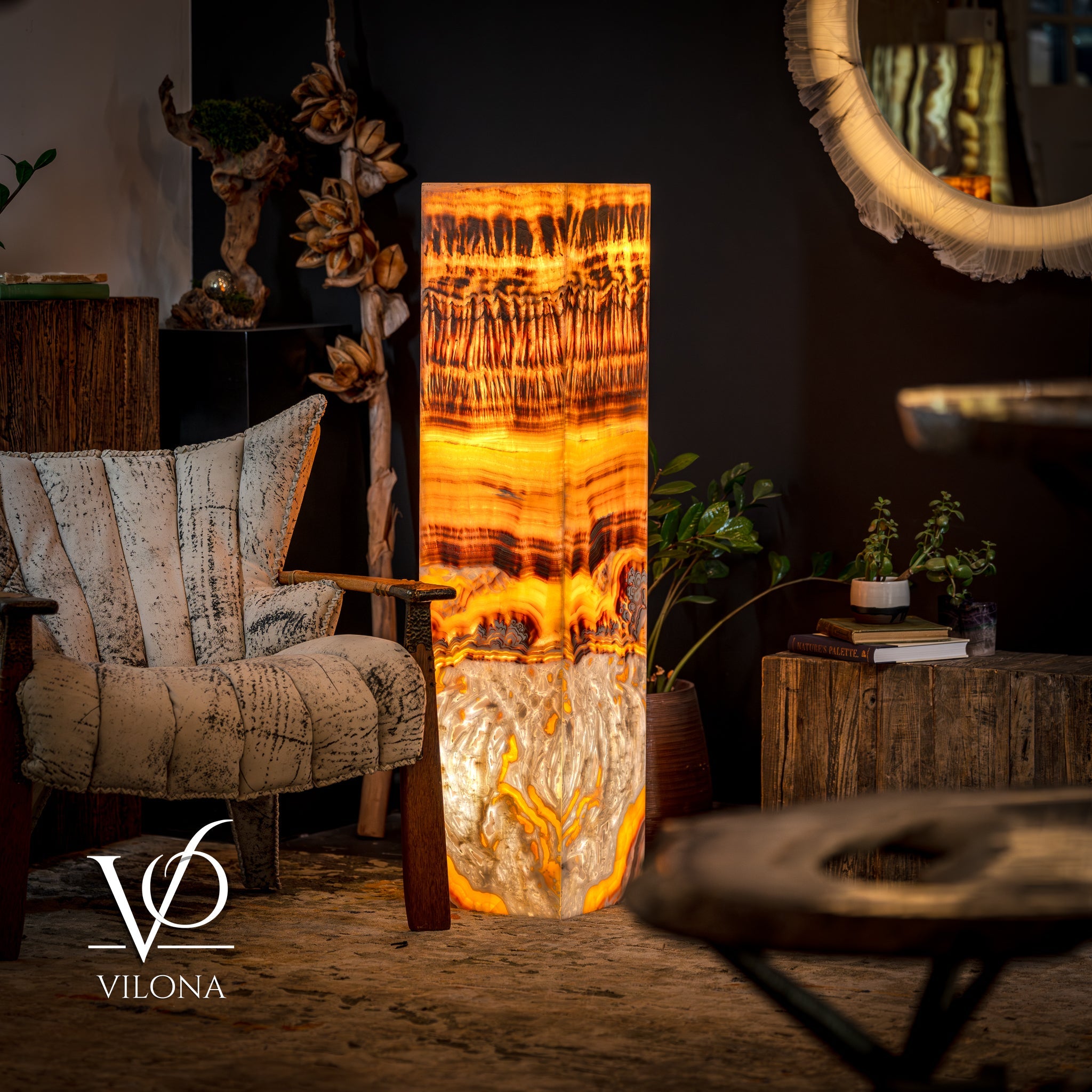 Exotic Dragon Eye Golden Cloud (Onyx Floor Lamp) by Vilona Onyx - product image 7 for Resin Society