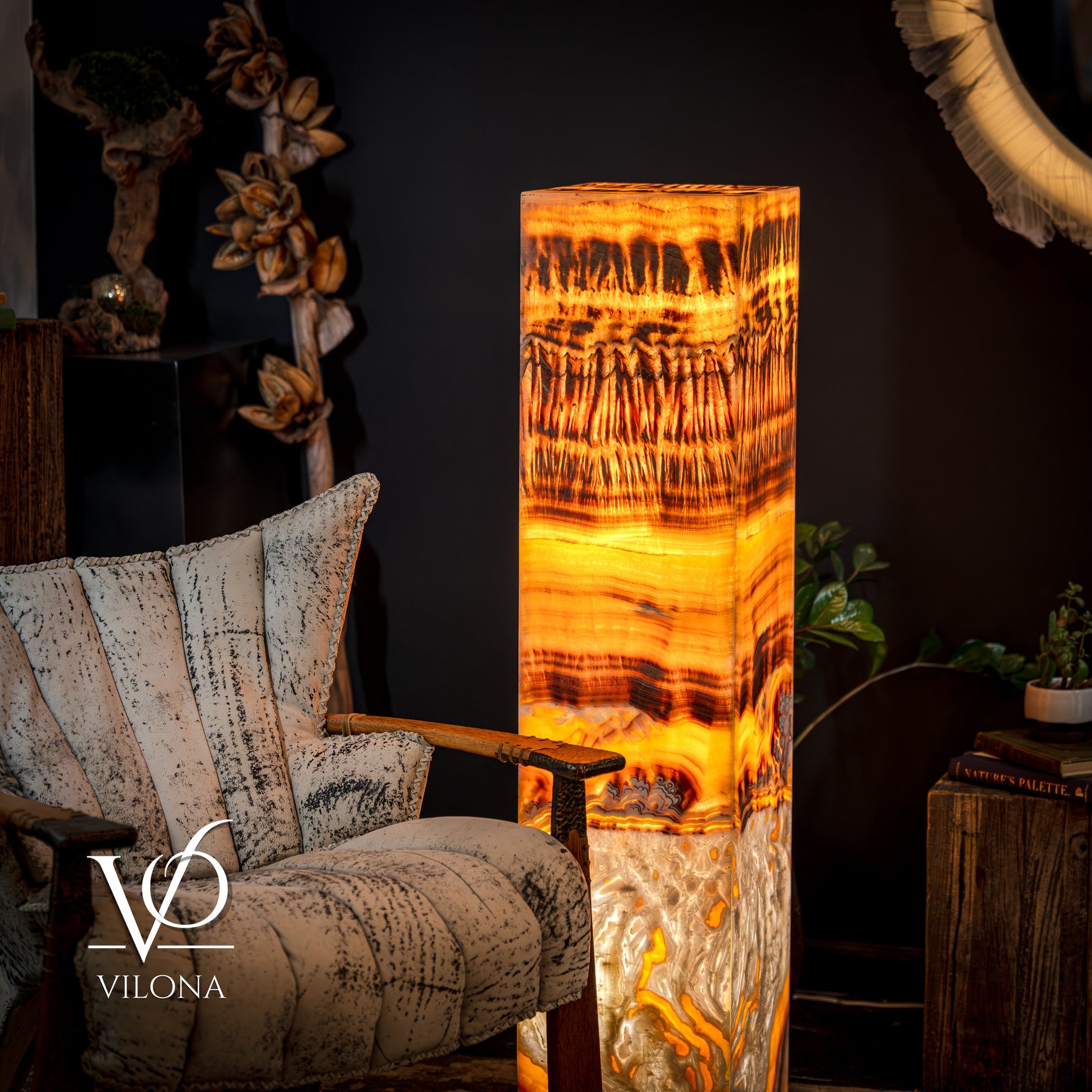 Exotic Dragon Eye Golden Cloud (Onyx Floor Lamp) by Vilona Onyx - product image 8 for Resin Society