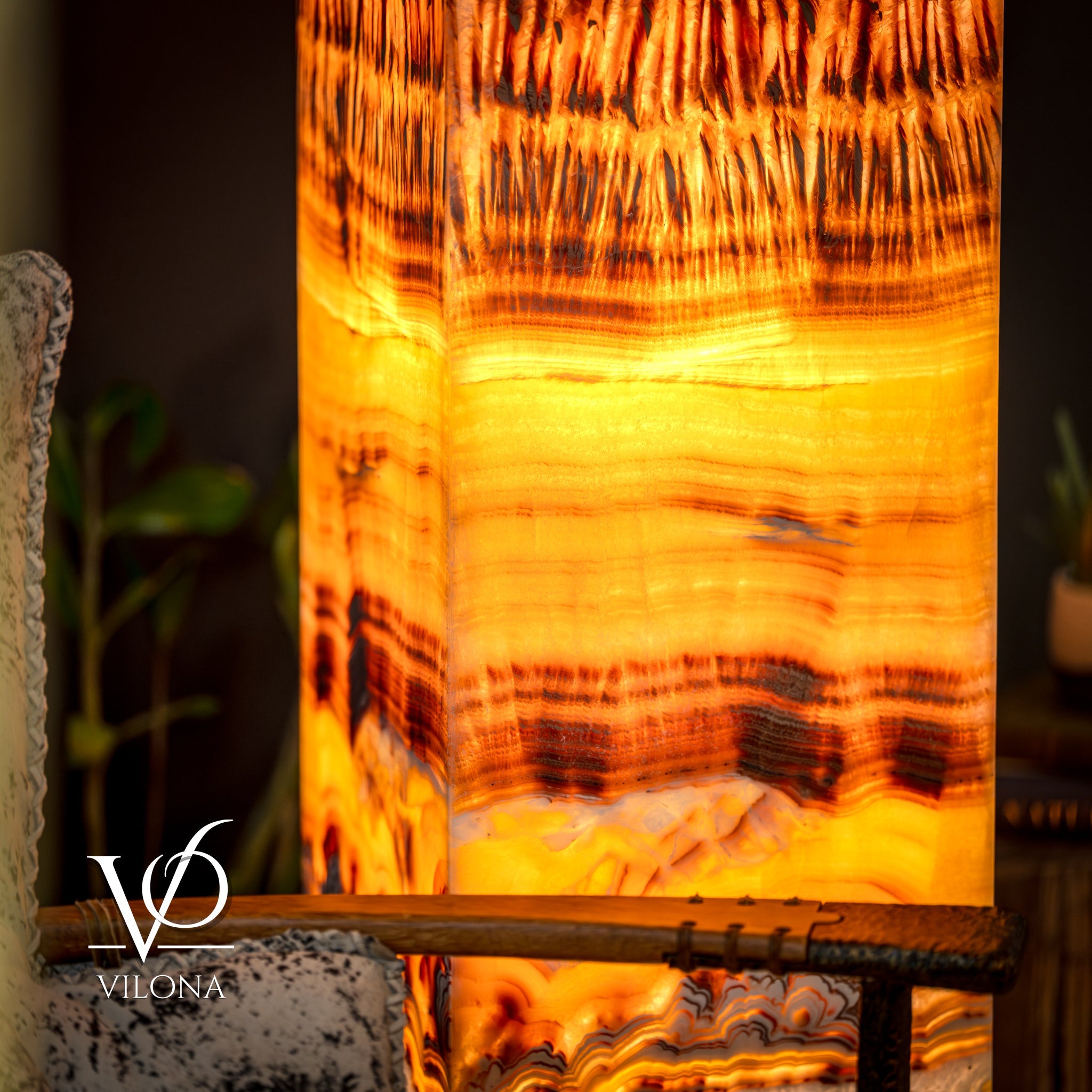 Exotic Dragon Eye Golden Cloud (Onyx Floor Lamp) by Vilona Onyx - product image 5 for Resin Society