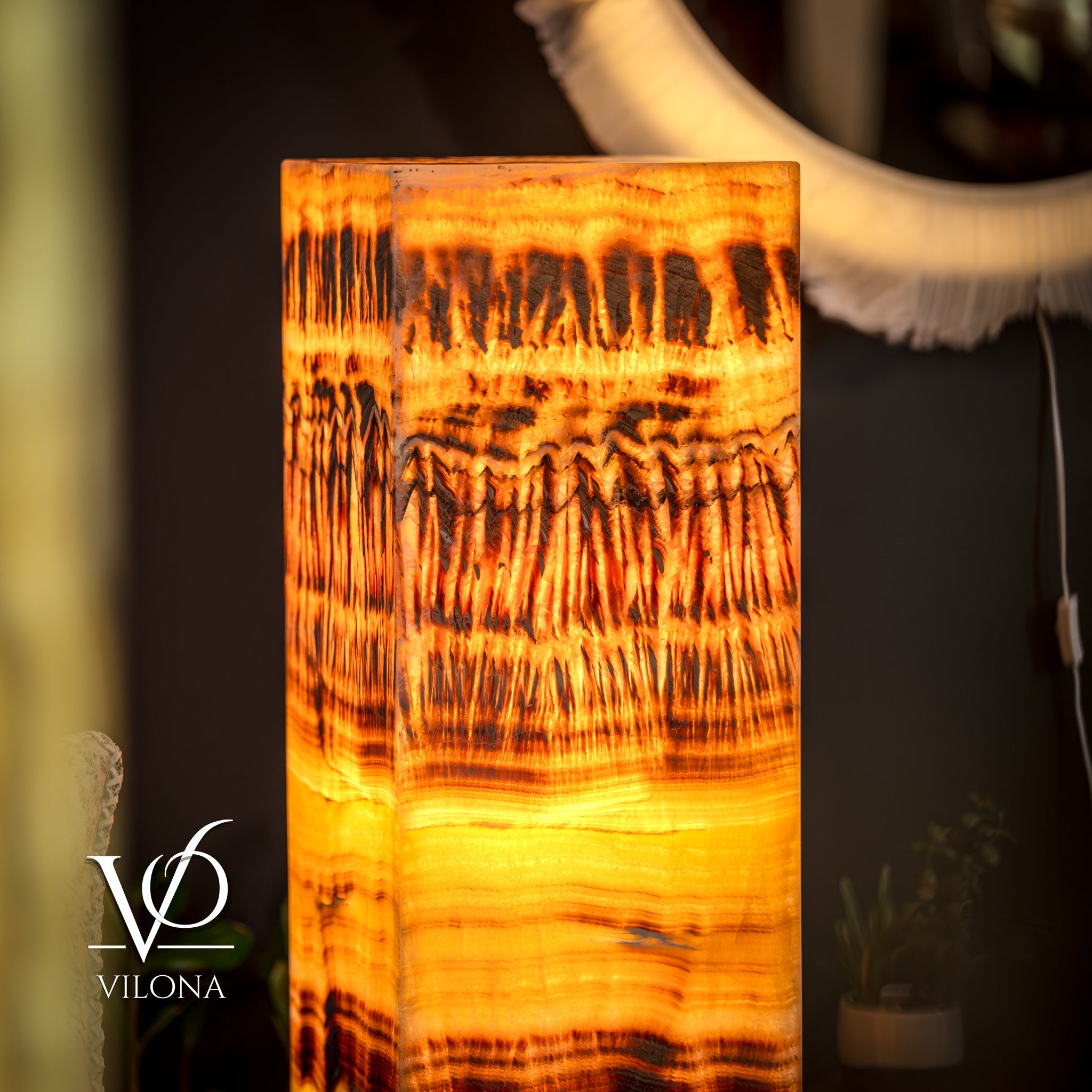 Exotic Dragon Eye Golden Cloud (Onyx Floor Lamp) by Vilona Onyx - product image 3 for Resin Society