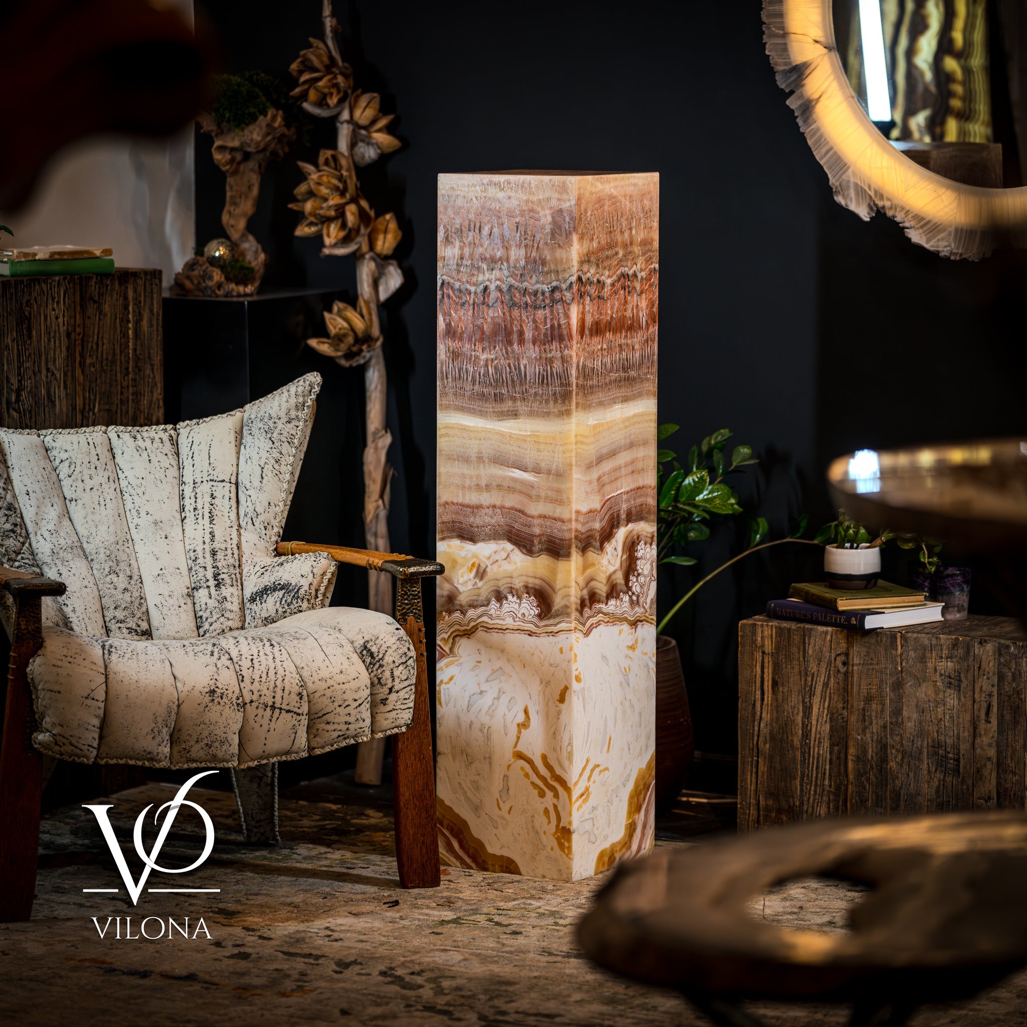 Exotic Dragon Eye Golden Cloud (Onyx Floor Lamp) by Vilona Onyx - product image 12 for Resin Society
