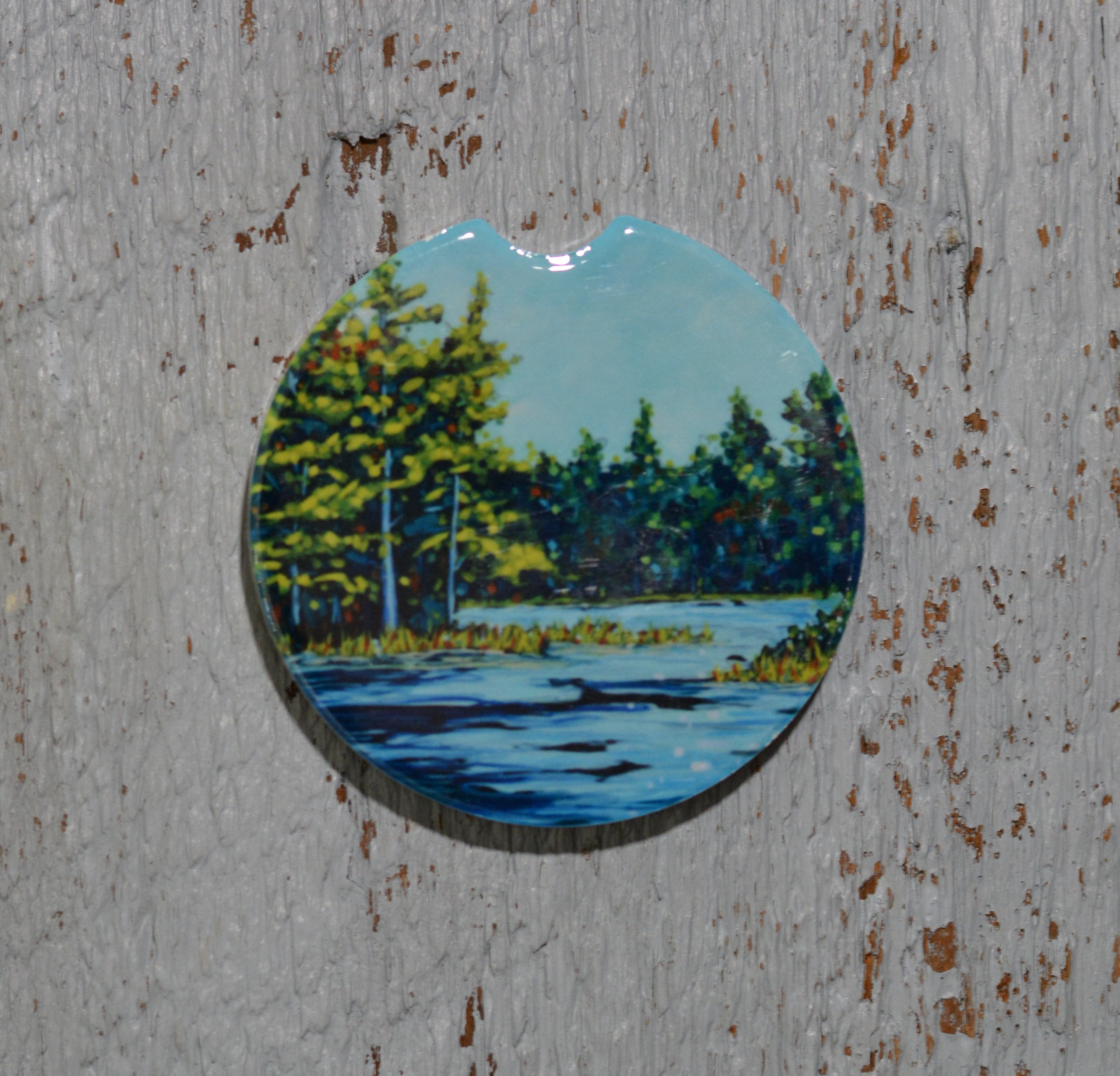 Car Coaster: Time to Reflect. Artist Christi Dreese by Dreese Fine Art - Resin Society