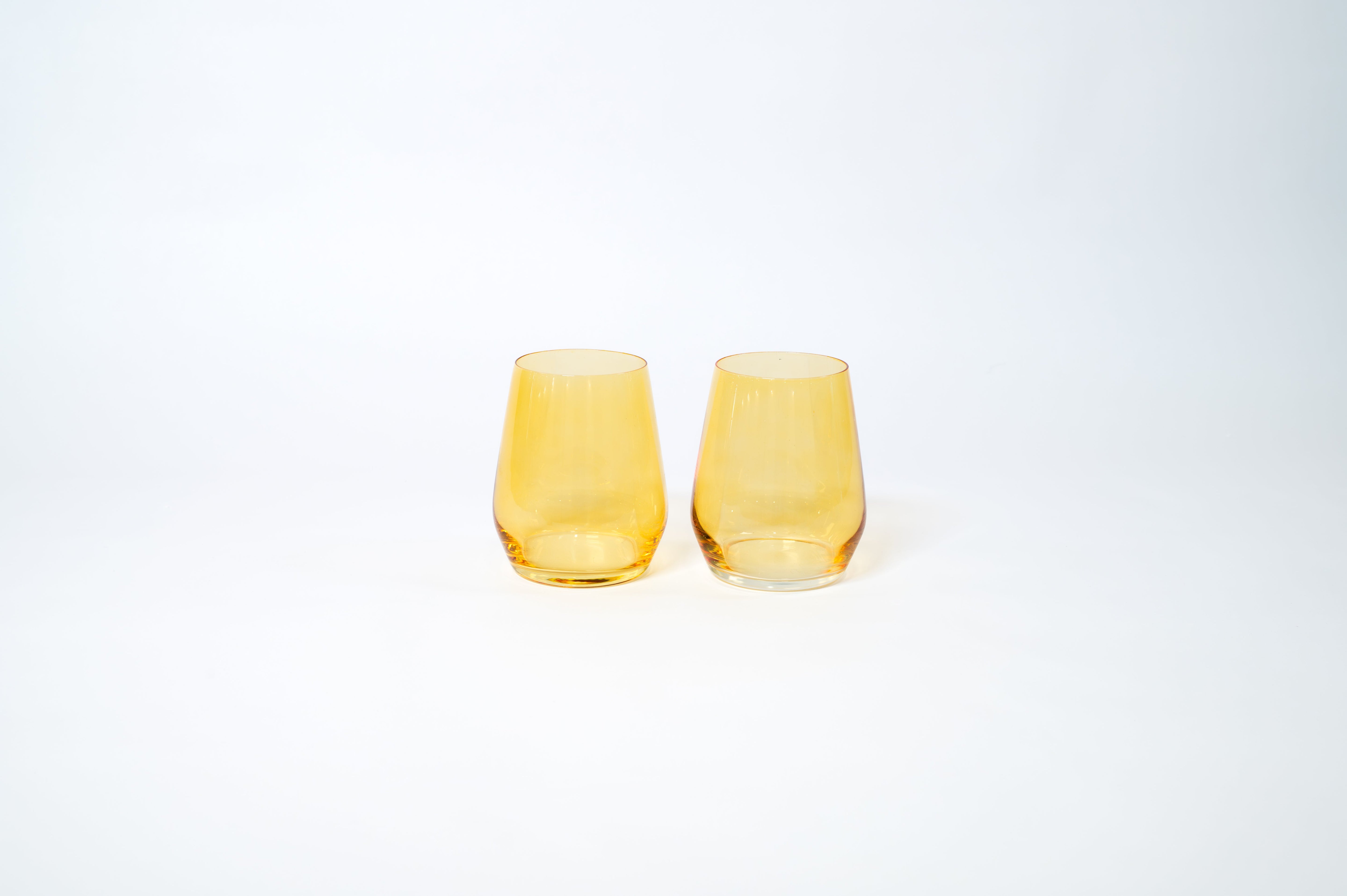 Sunshine Yellow - Stemless Colored Wine Glass