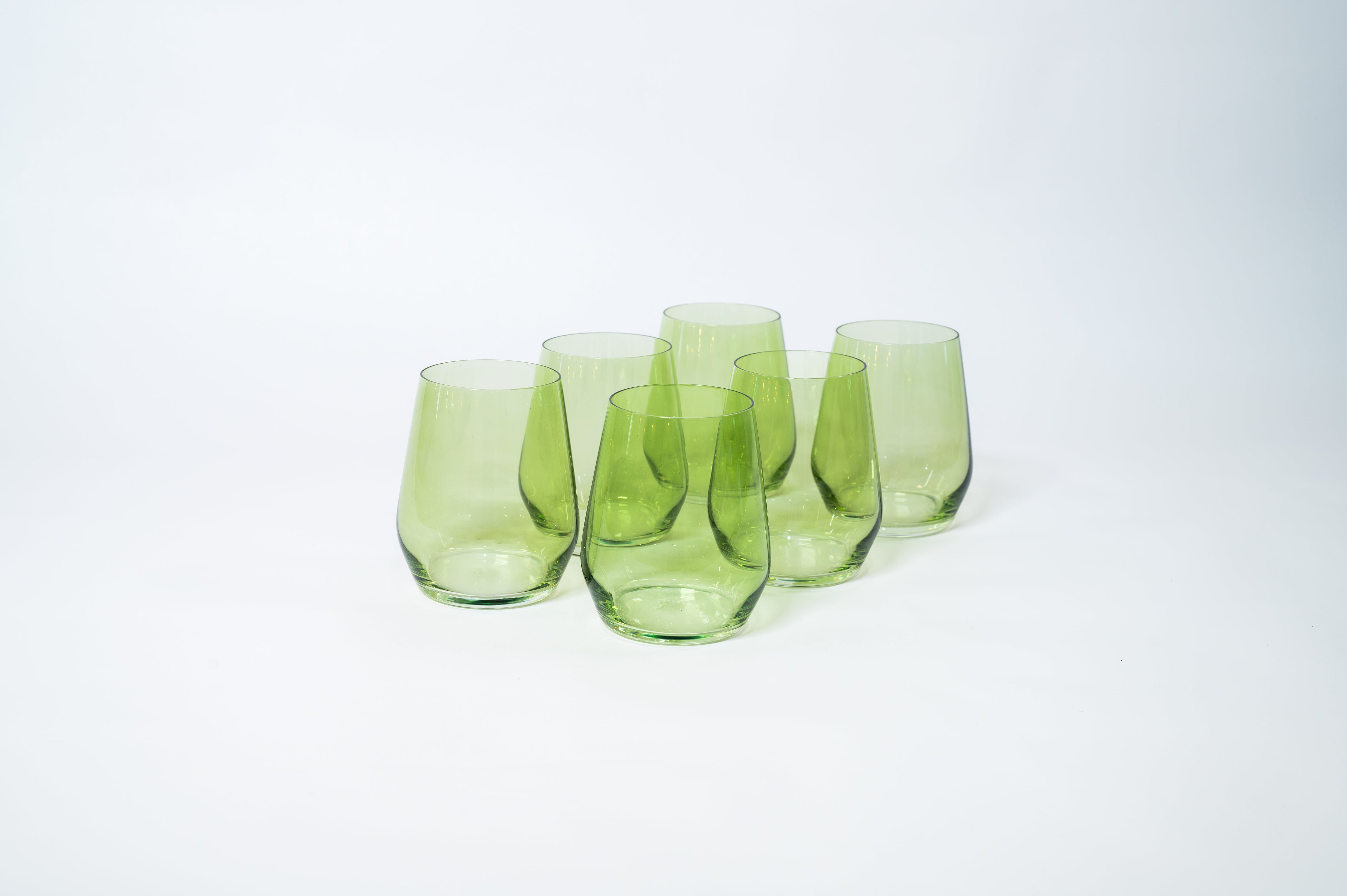 Matcha Green - Stemless Colored Wine Glass