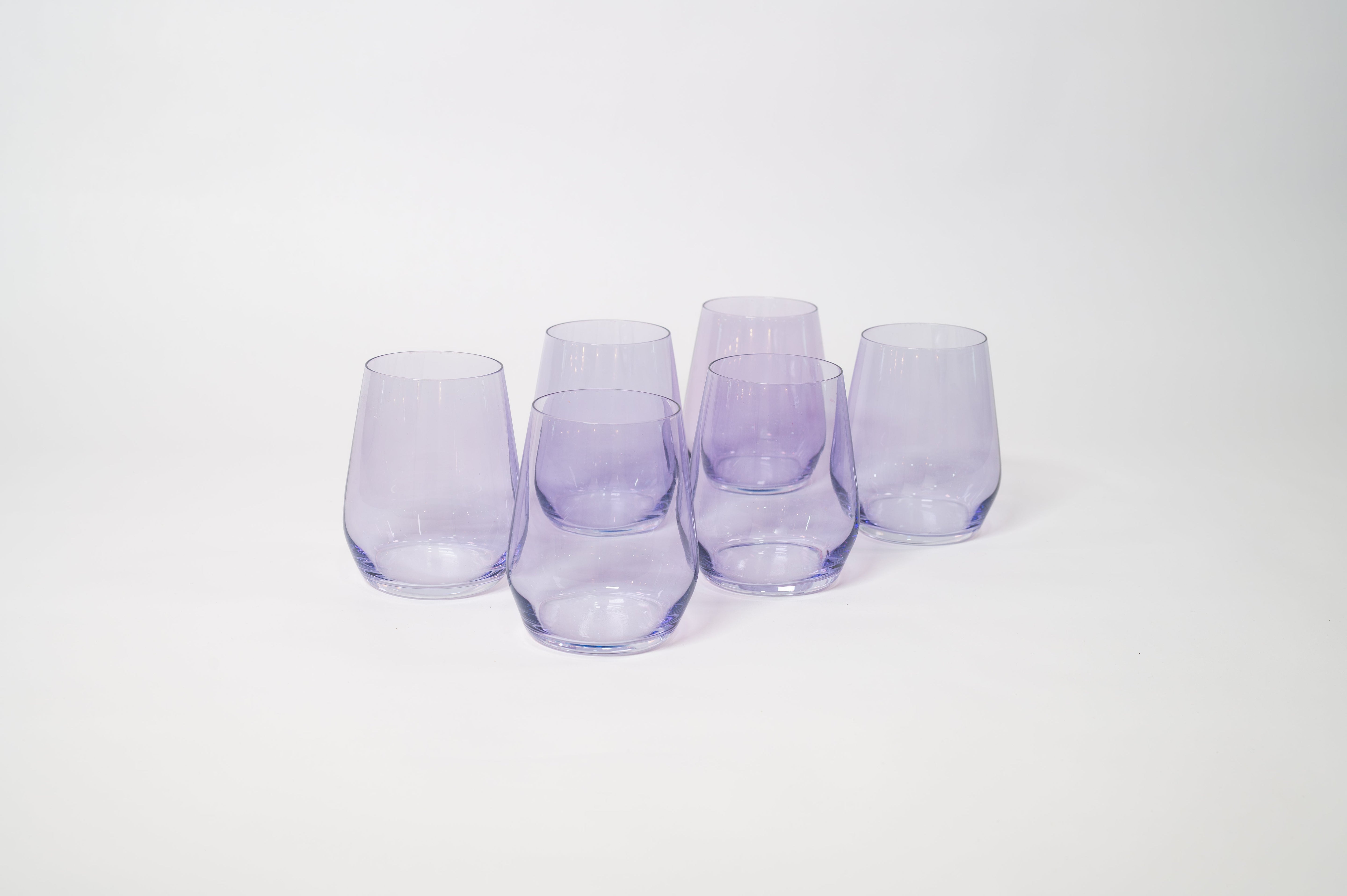 Lady Lavender - Stemless Colored Wine Glass