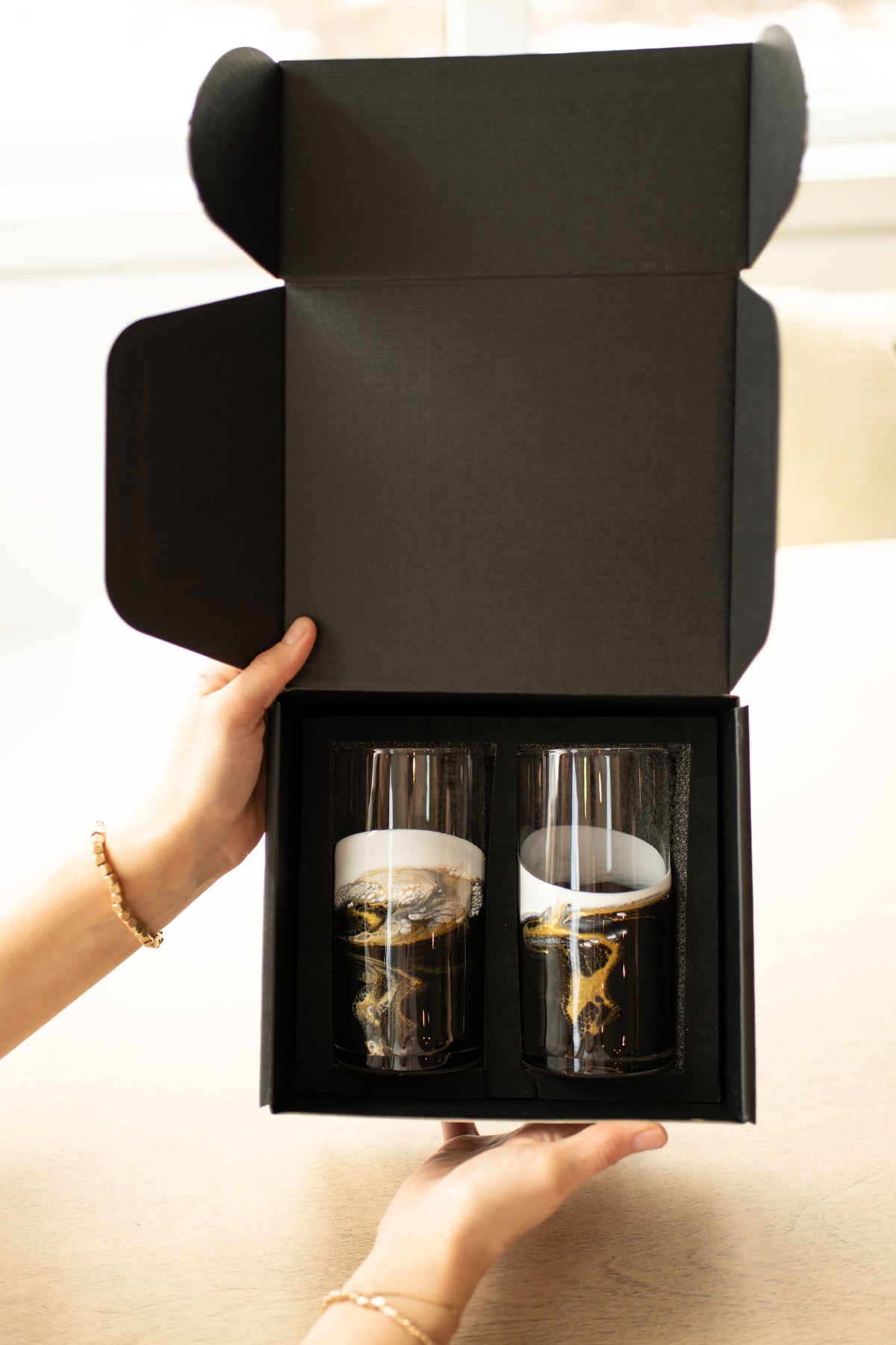 NEW!!! Resin Accented Highball Glasses