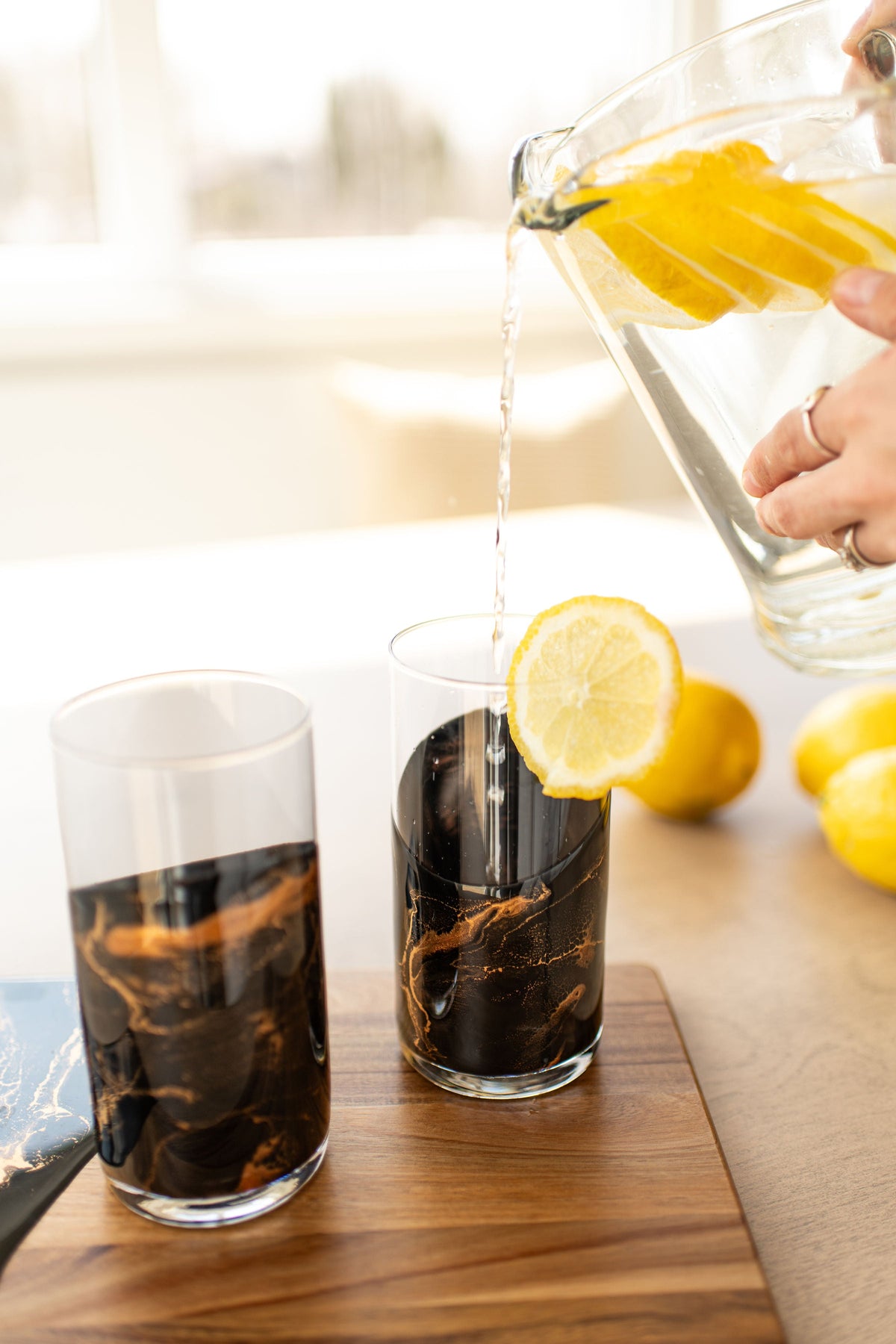 NEW!!! Resin Accented Highball Glasses
