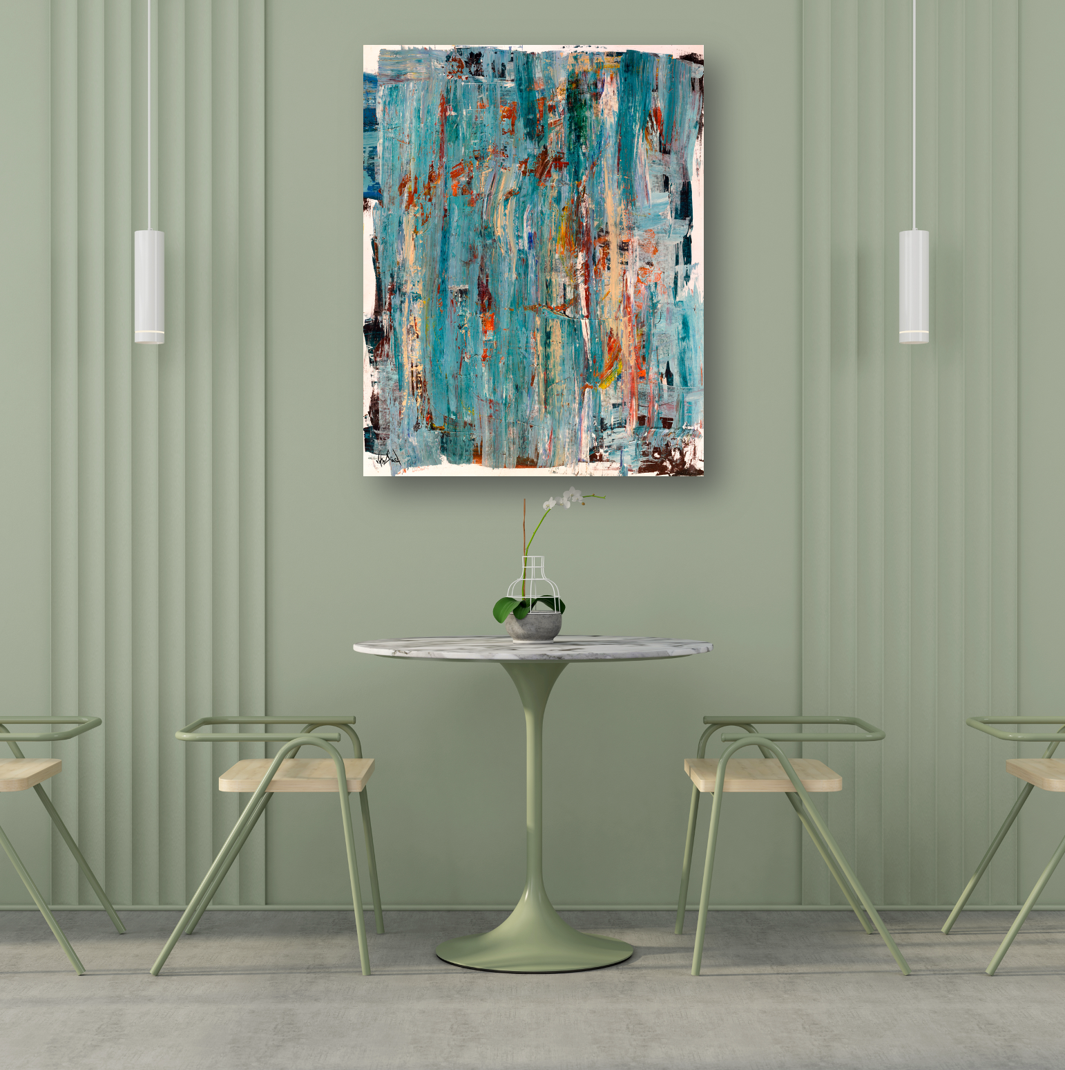 Dancing Water Artist Enhanced Canvas Print by John Beard Collection - product image 3 for Resin Society